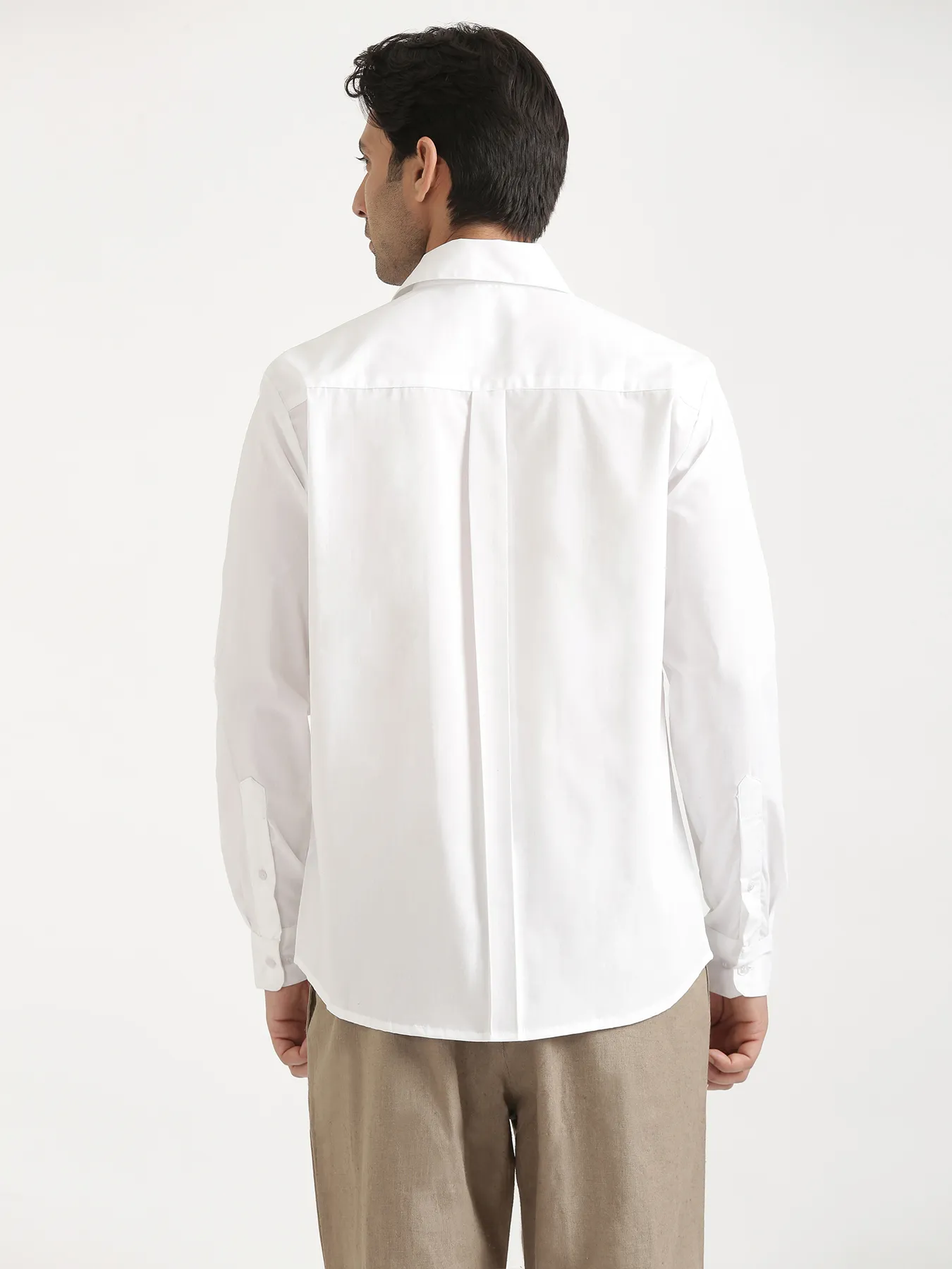 Men White Better Cotton Full Sleeve Shirt - Image 13