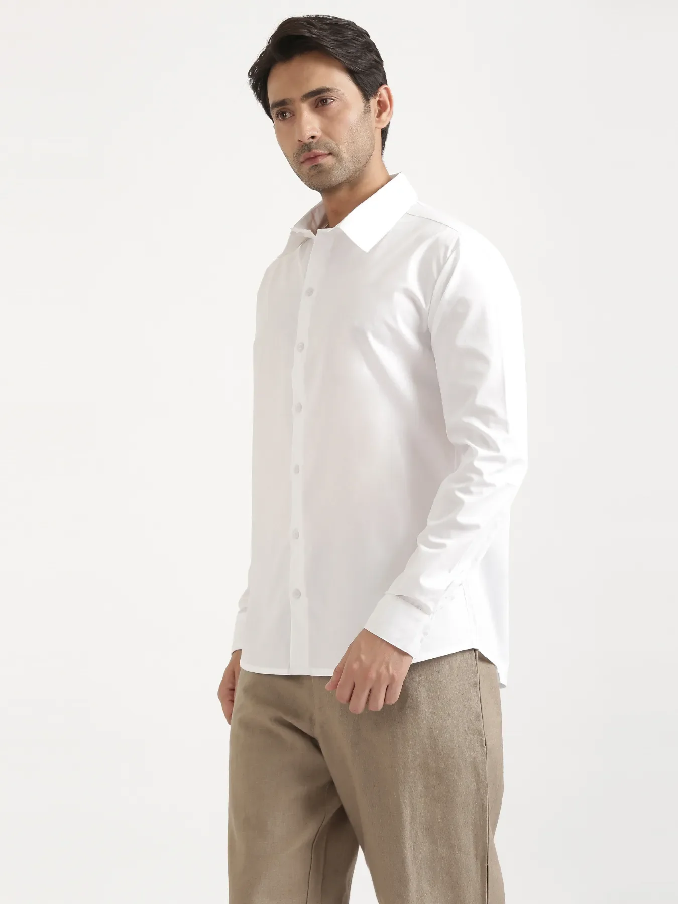 Men White Better Cotton Full Sleeve Shirt - Image 14