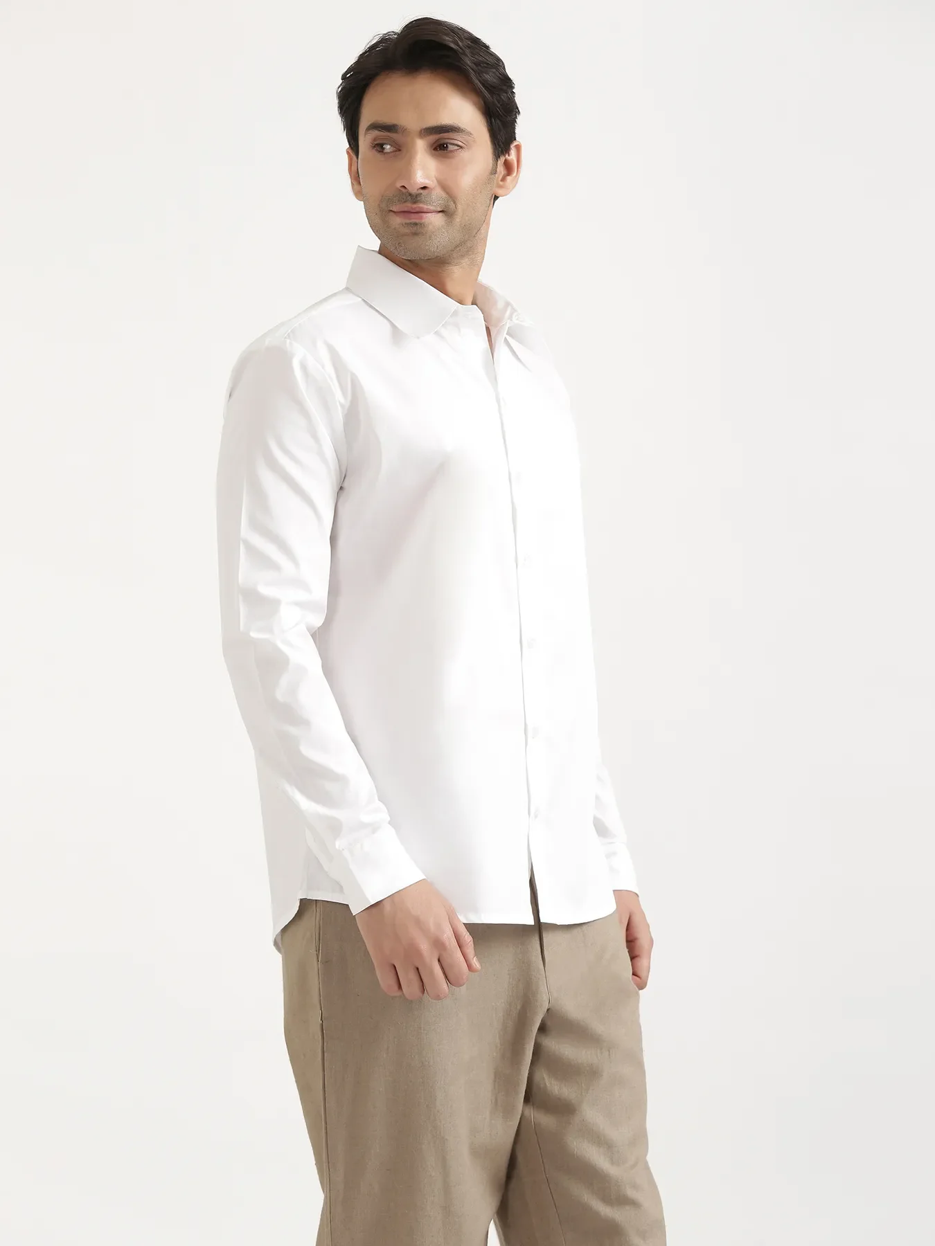 Men White Better Cotton Full Sleeve Shirt - Image 15