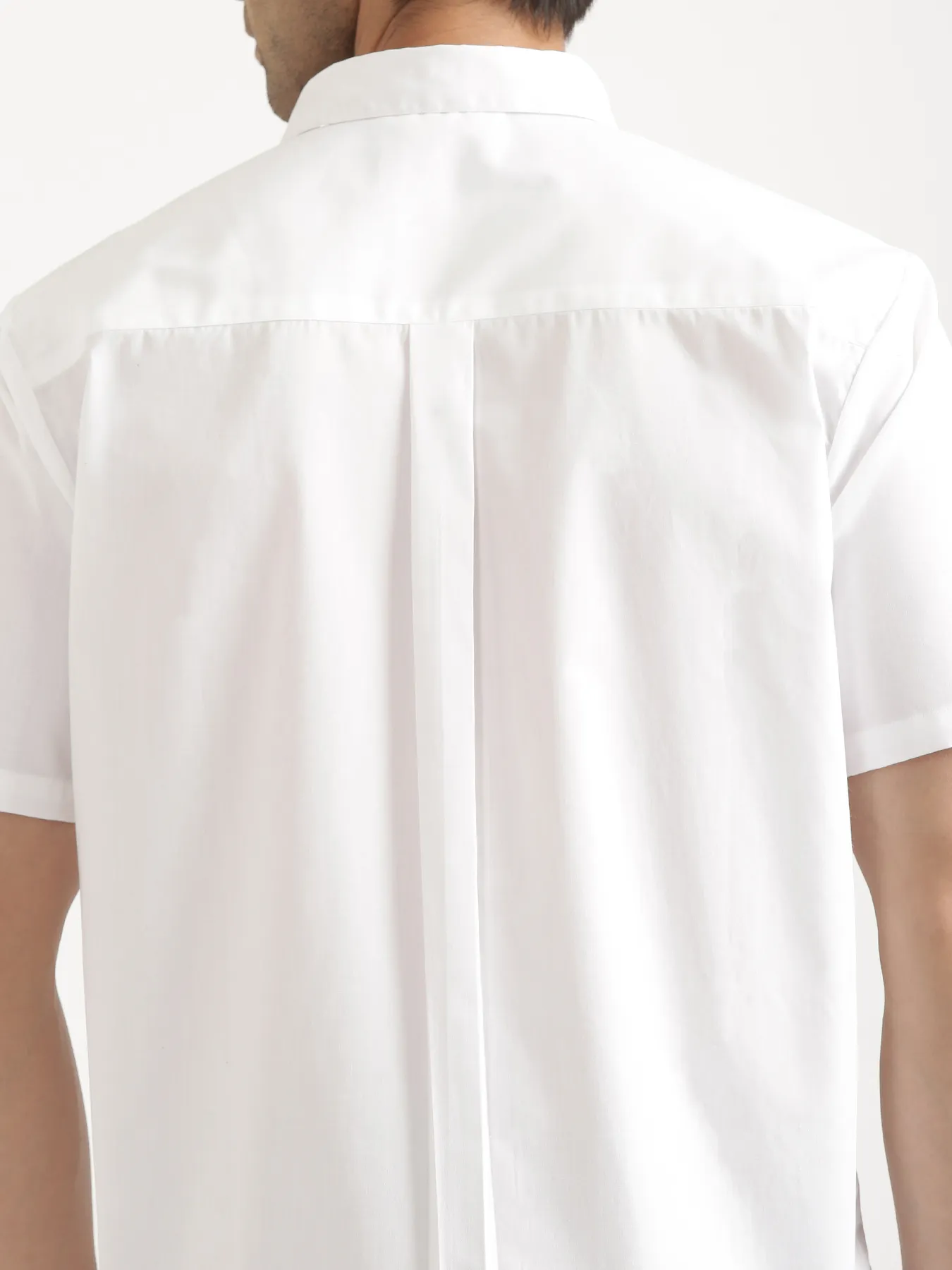 Men White Better Cotton Short Sleeve Shirt - Image 12