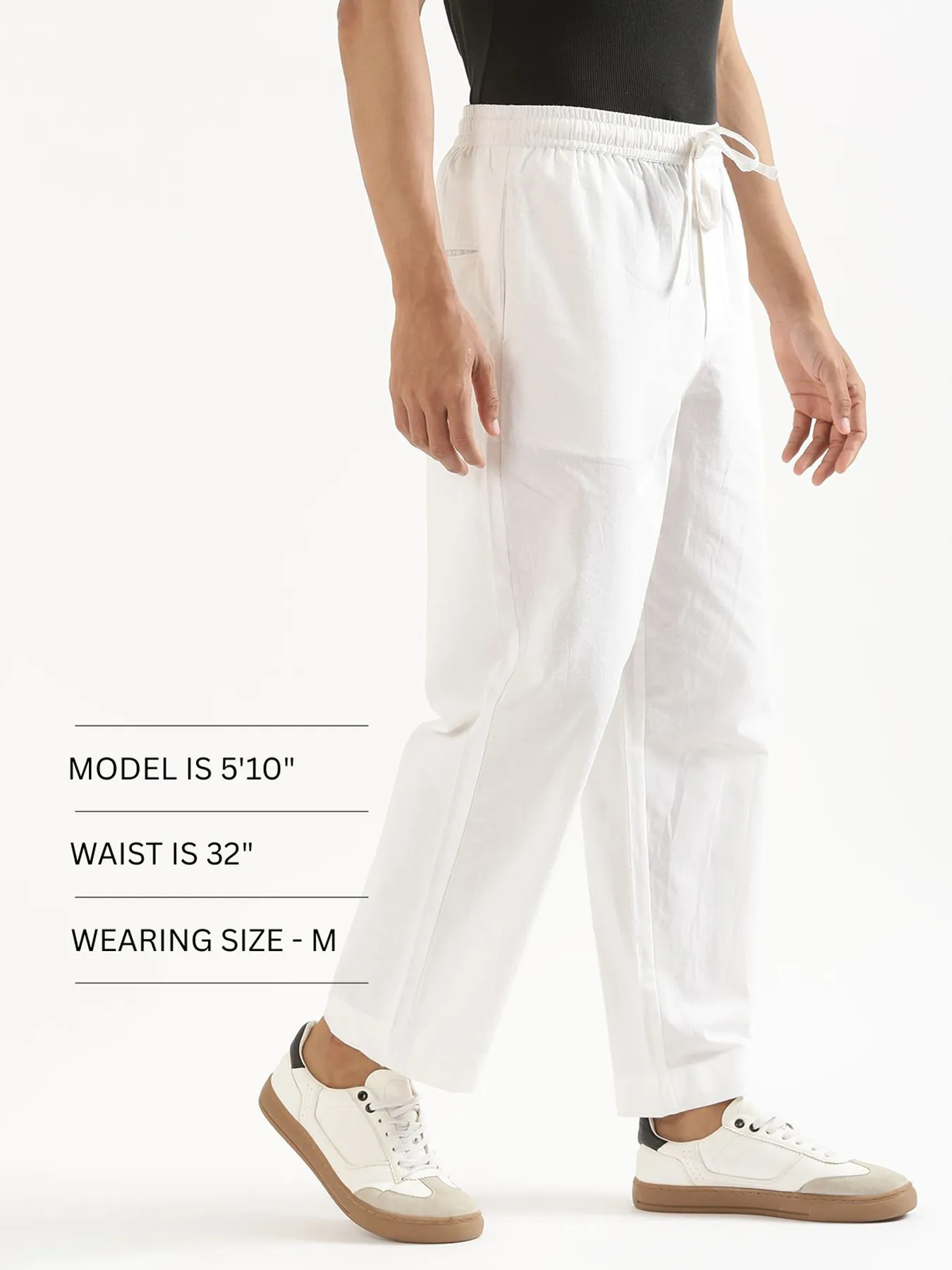 Men White Cotton Pant - Image 13