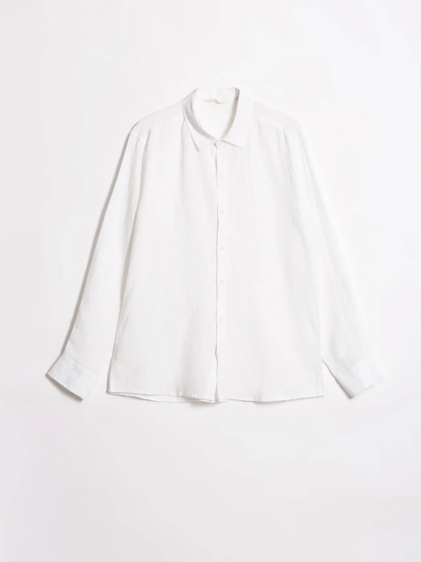 Men White Pure Linen Full Sleeve Shirt - Image 13