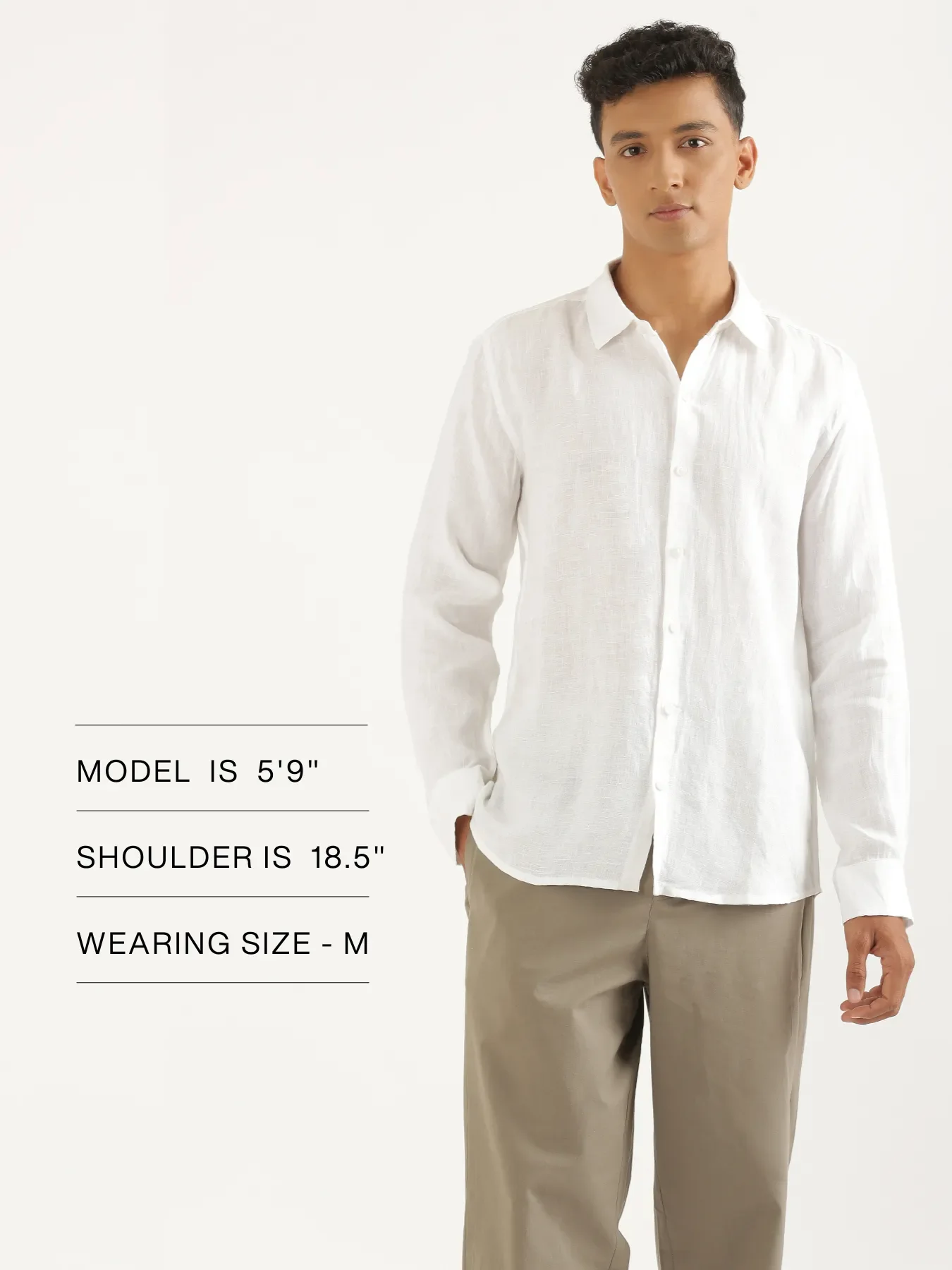 Men White Pure Linen Full Sleeve Shirt - Image 15