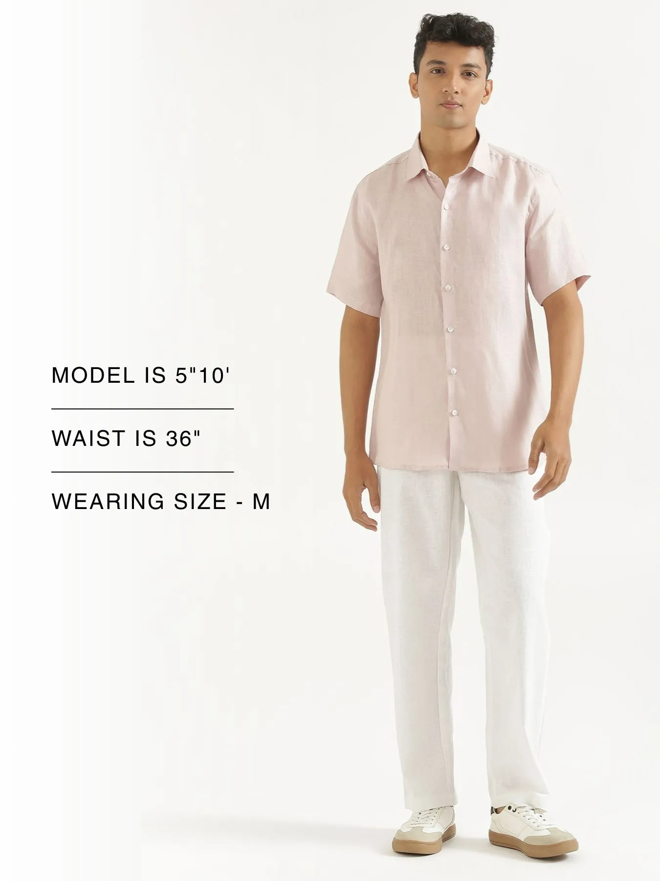 Men White Linen Blend Straight Pant - Image 13
