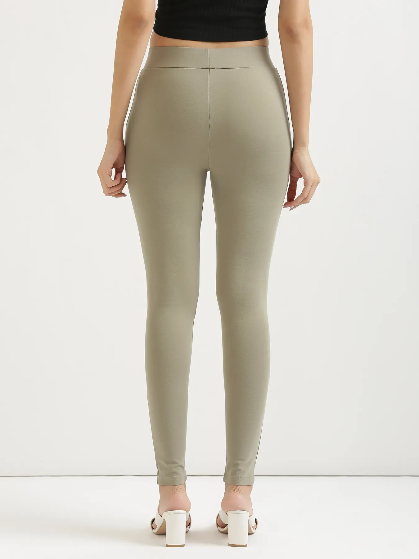 Women Mint Green 4-Way Stretchable Pants - Image 7