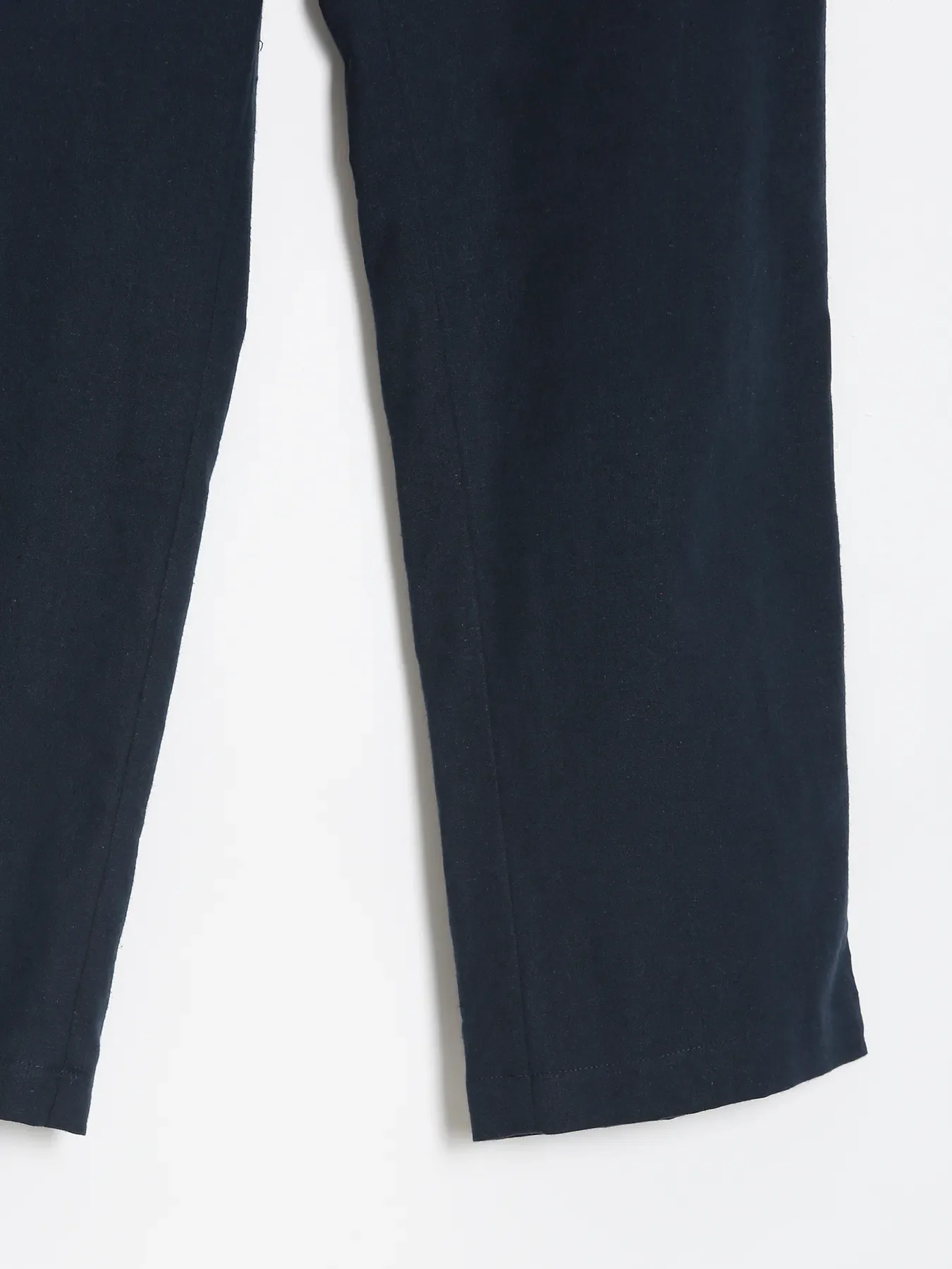 Women Navy Blue Airy Linen Straight Pants - Image 17
