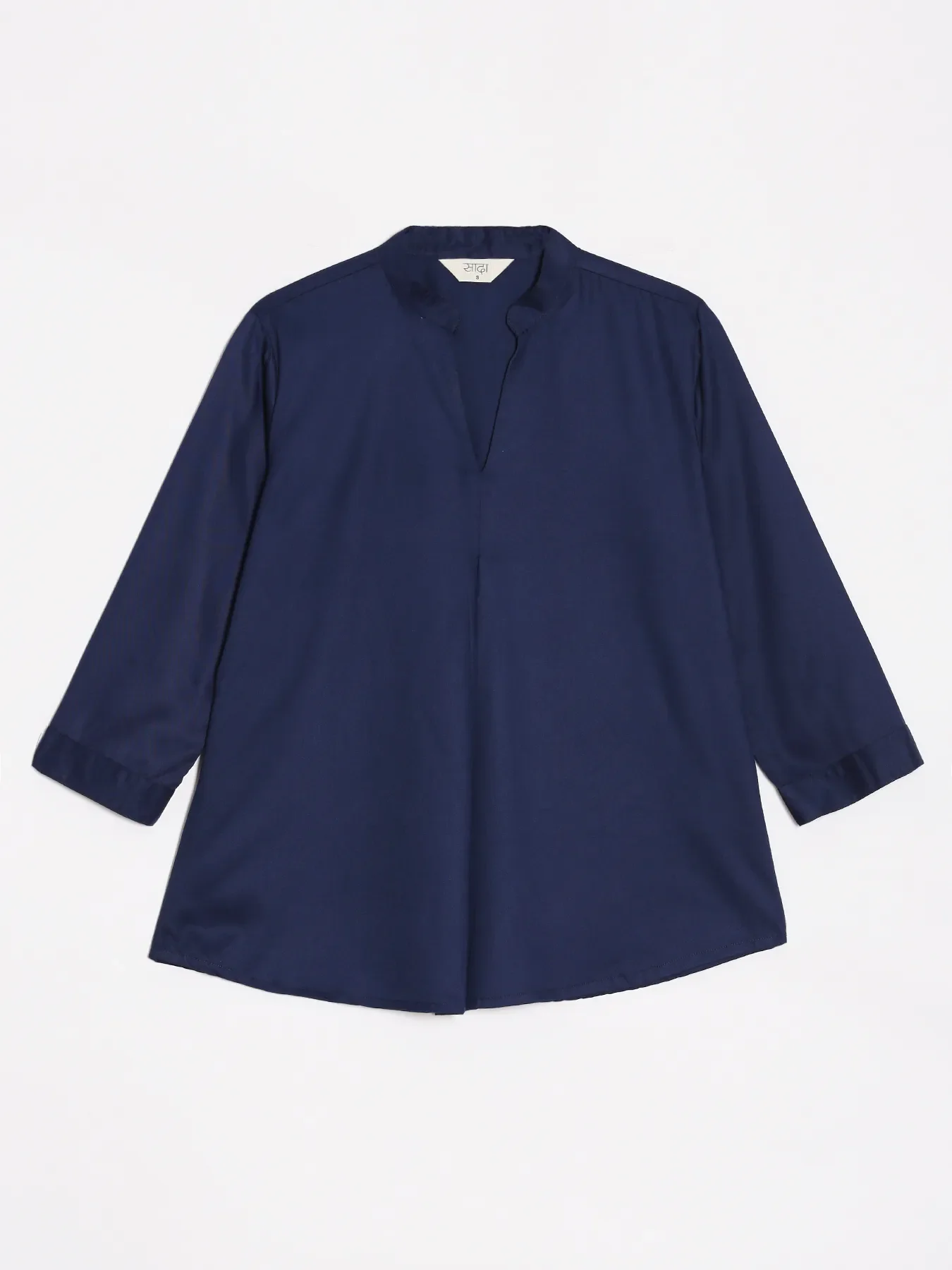Women Navy Blue Viscose Pleated Top - Image 12