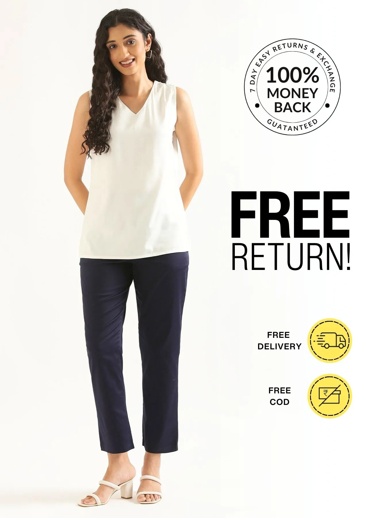 Pick Any 4 Women Straight Fit Formal Pant - Image 10