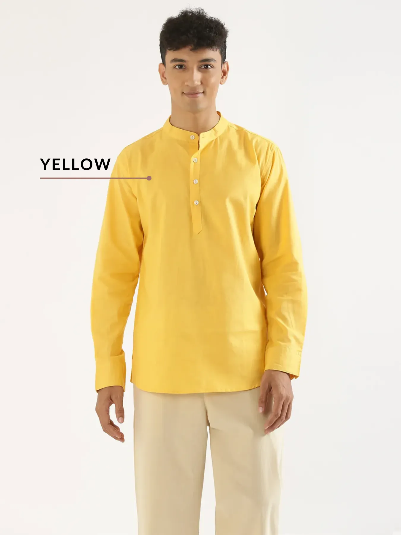 Pick Any 2 Men Airy Linen Short Kurta - Image 13