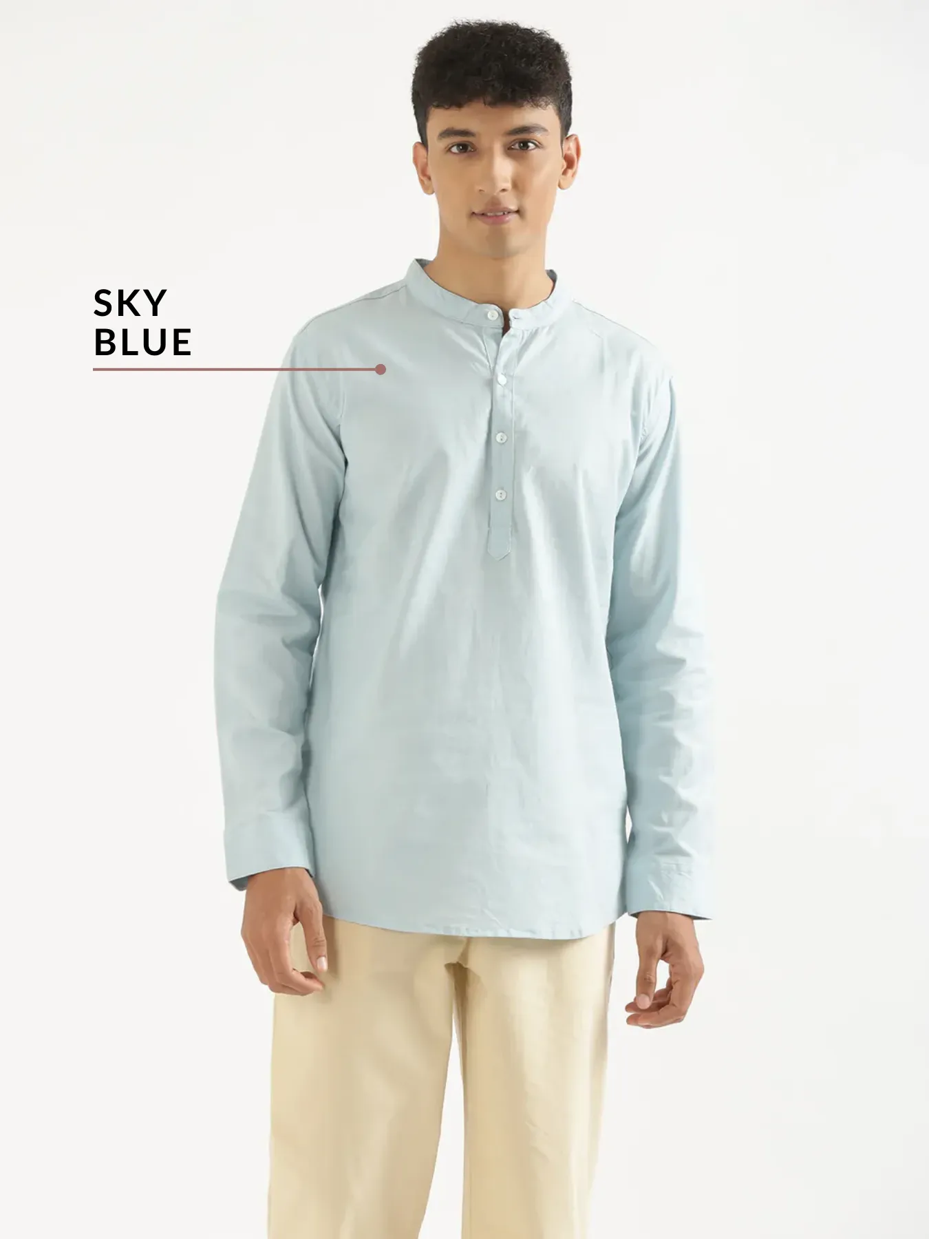 Pick Any 2 Men Airy Linen Short Kurta - Image 2
