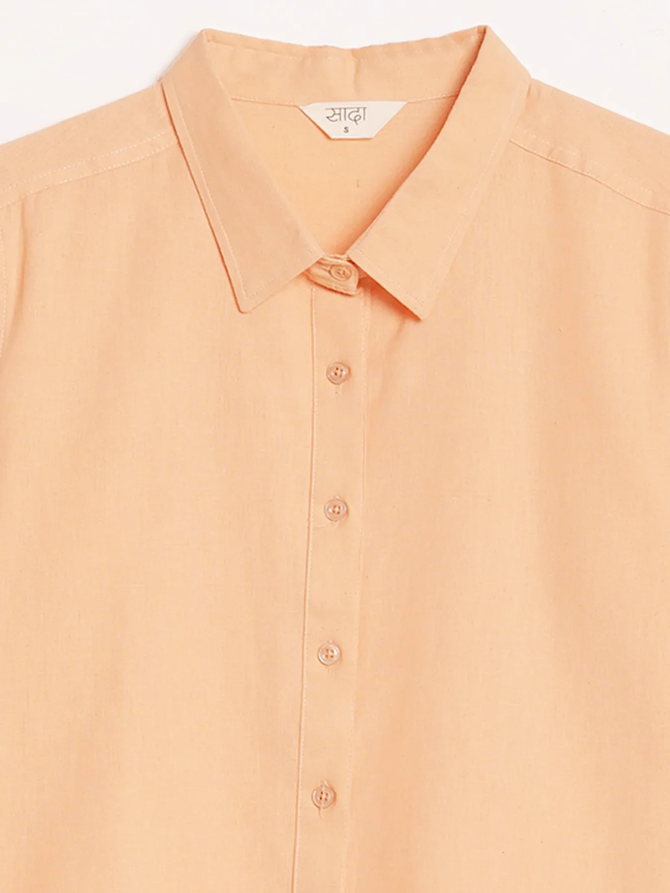 Women Peach Airy-Linen Shirt - Image 15
