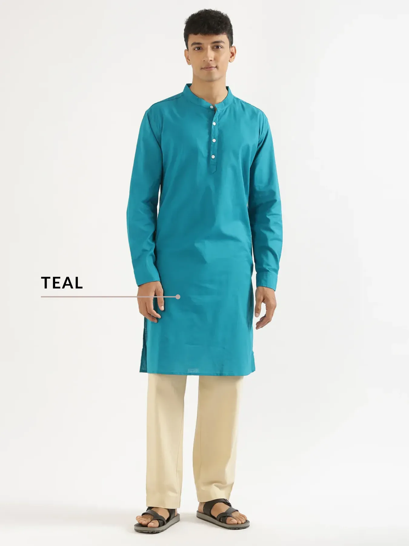 Pick Any 2 Men Airy Linen Long Kurta - Image 11