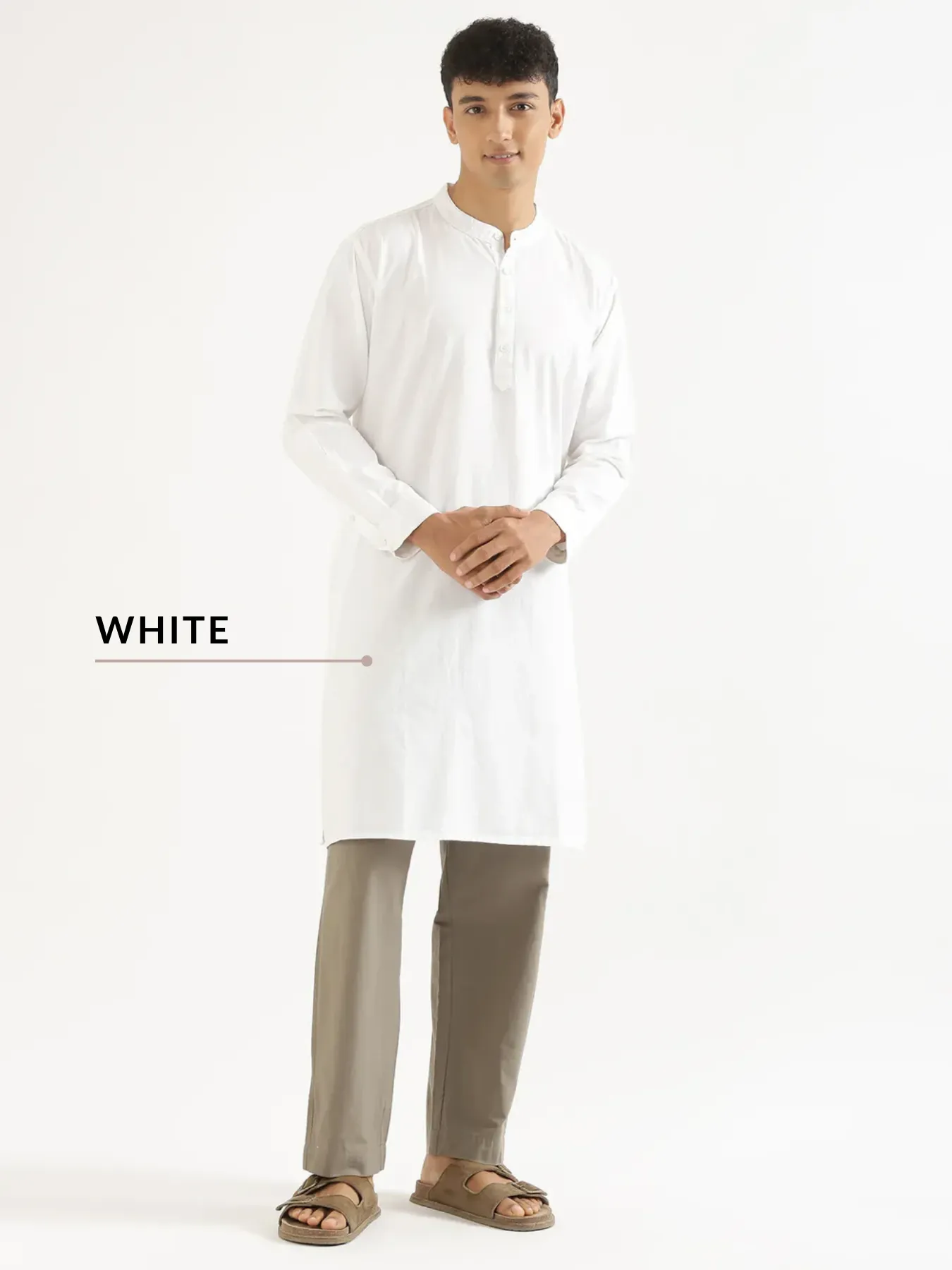 Pick Any 2 Men Airy Linen Long Kurta - Image 6