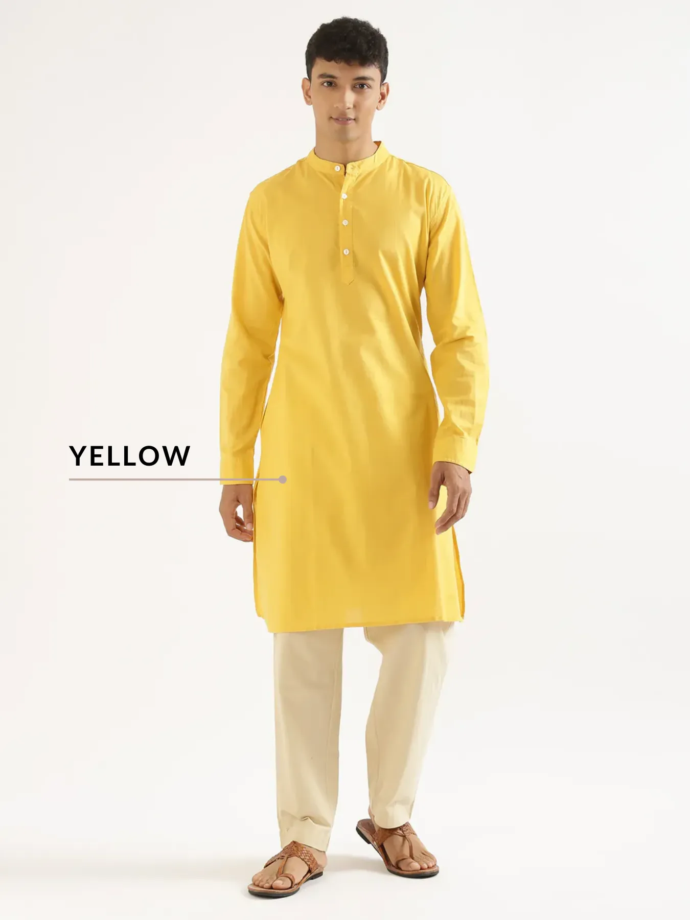 Pick Any 2 Men Airy Linen Long Kurta - Image 7