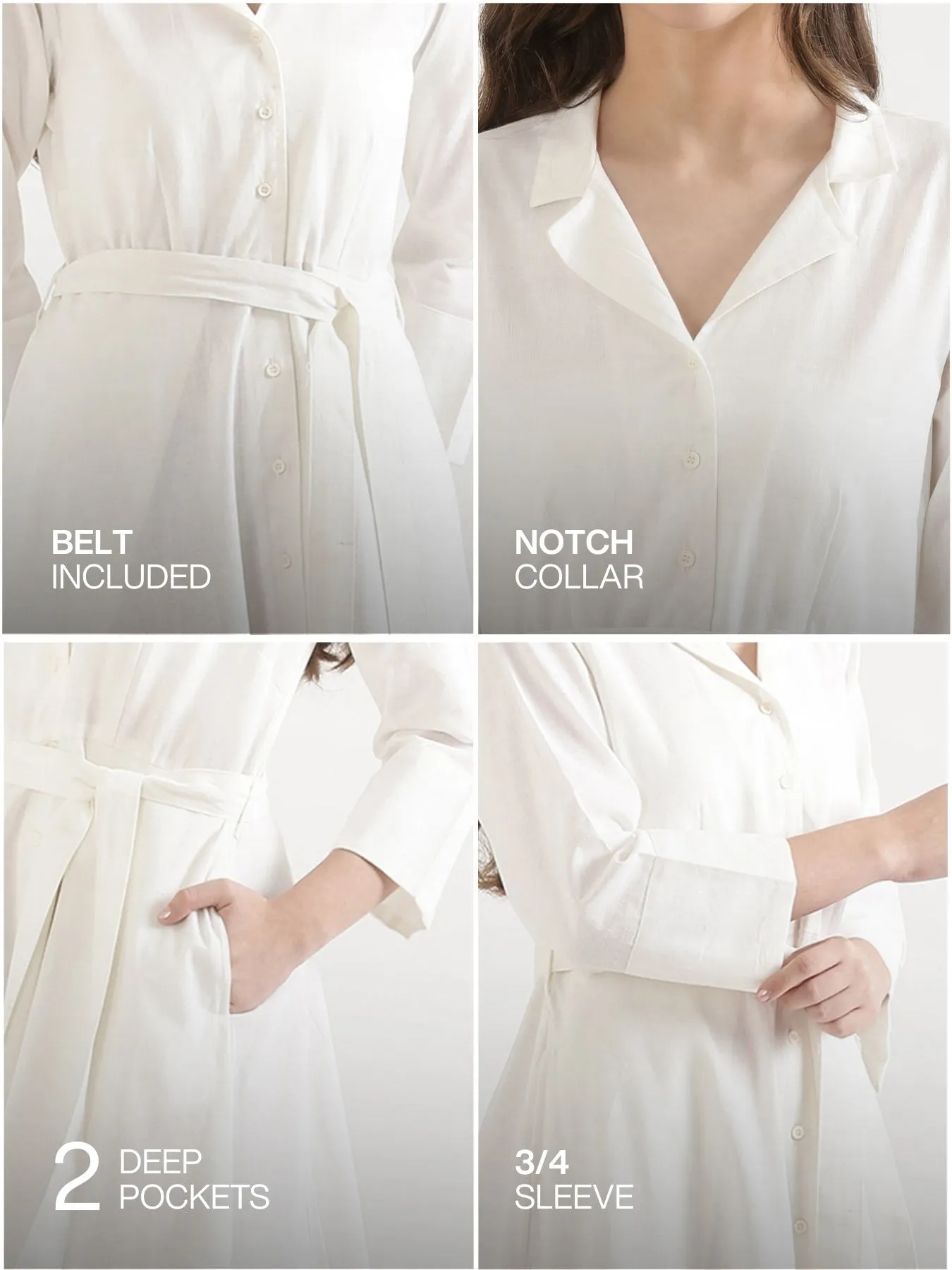 Pick Any 4 Women Airy Linen Flared Dress - Image 5