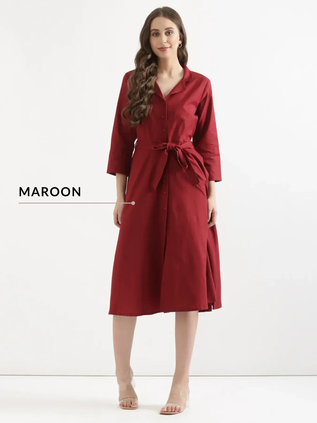 Pick Any 4 Women Airy Linen Flared Dress - Image 6