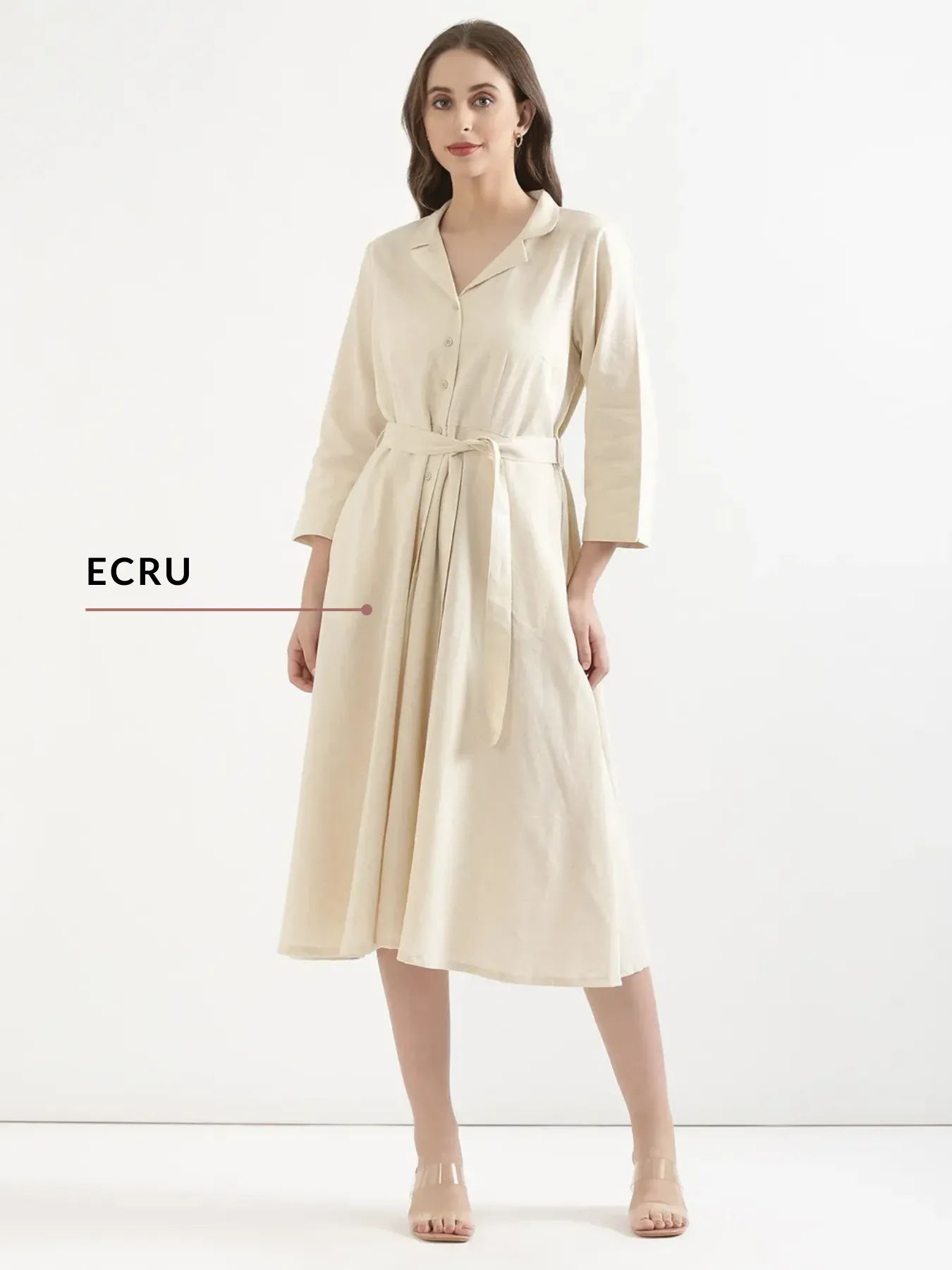 Pick Any 4 Women Airy Linen Flared Dress - Image 7