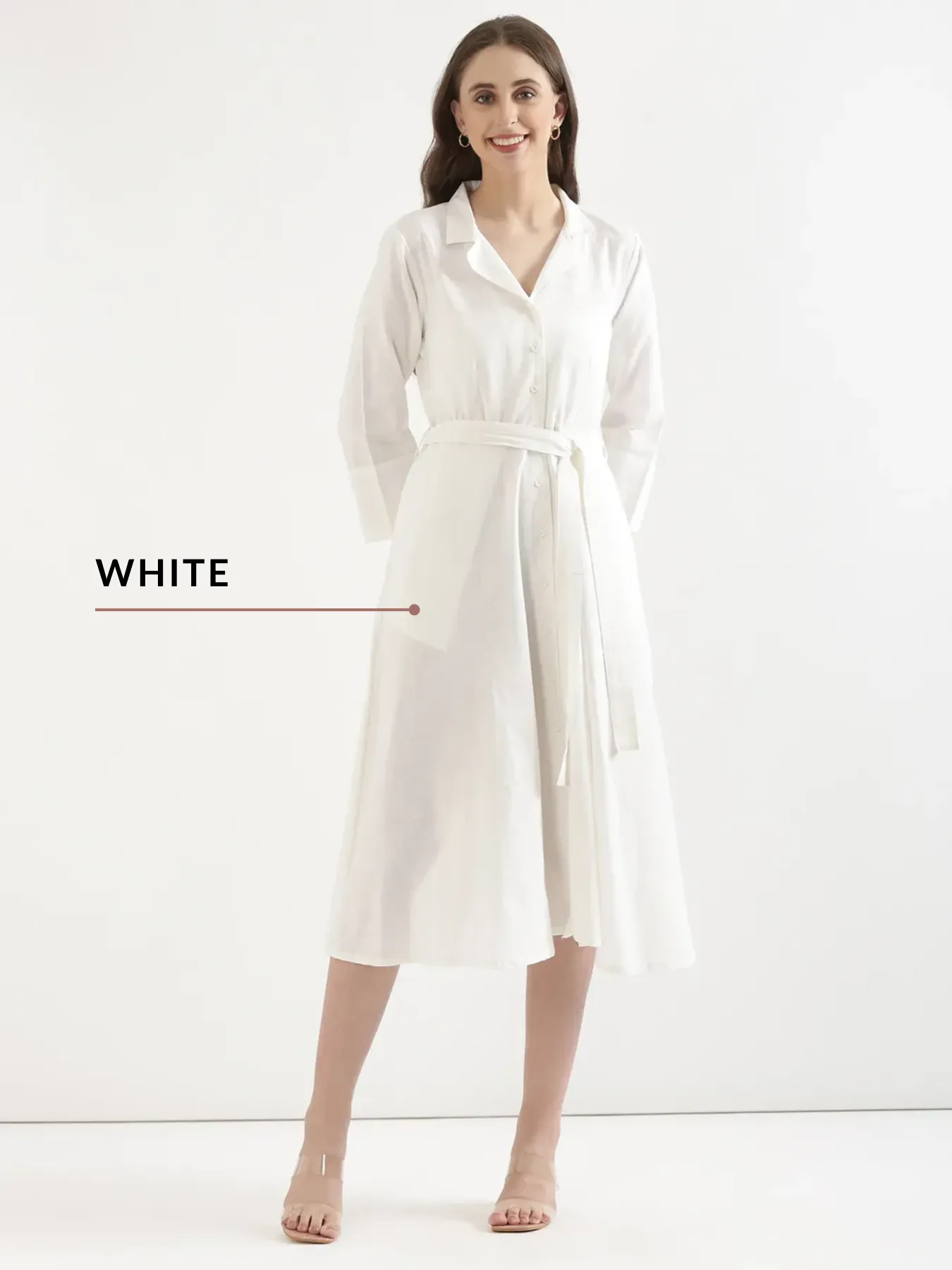 Pick Any 4 Women Airy Linen Flared Dress - Image 9