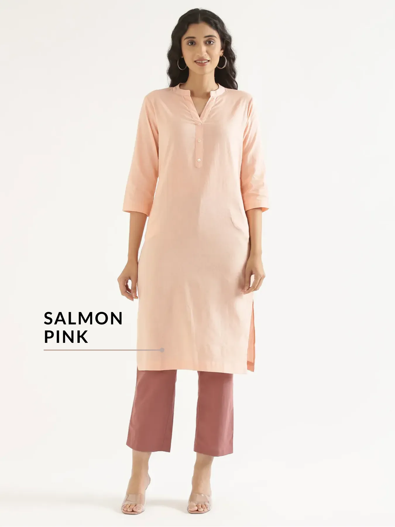 Pick Any 4 Women Airy Linen Long Kurta - Image 18