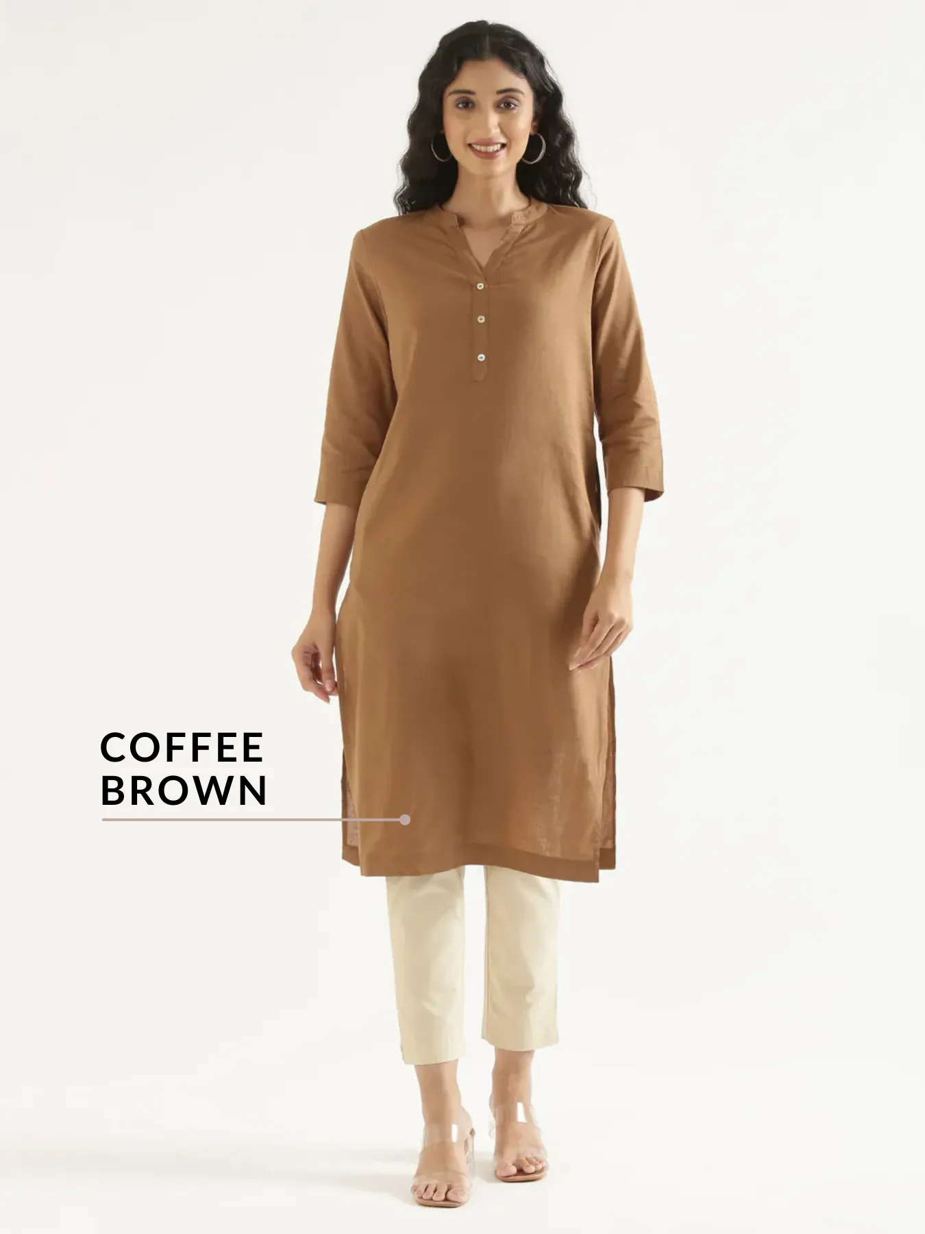 Pick Any 4 Women Airy Linen Long Kurta - Image 8