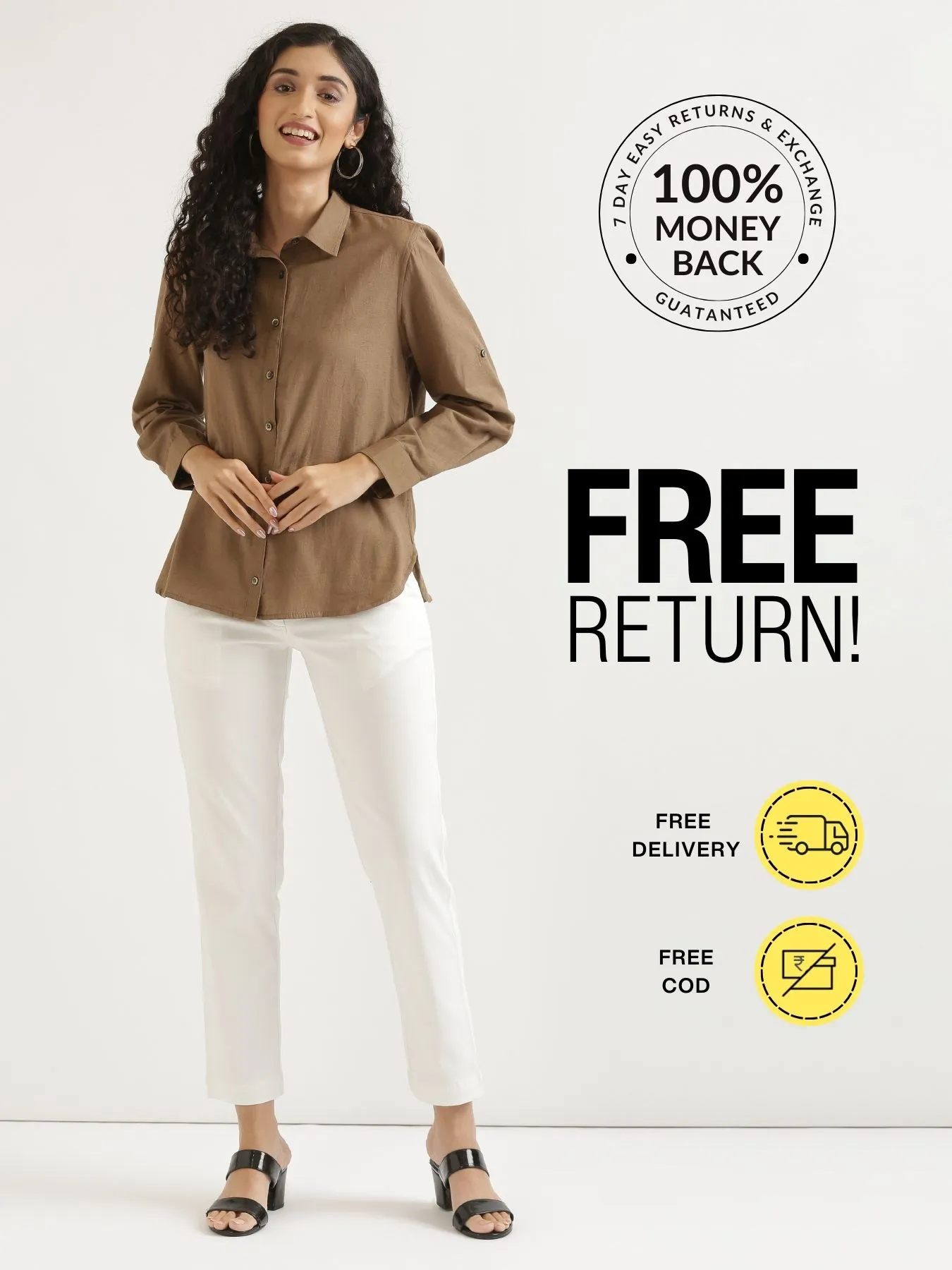 Pick Any 4 Women Airy-Linen Shirt - Image 19
