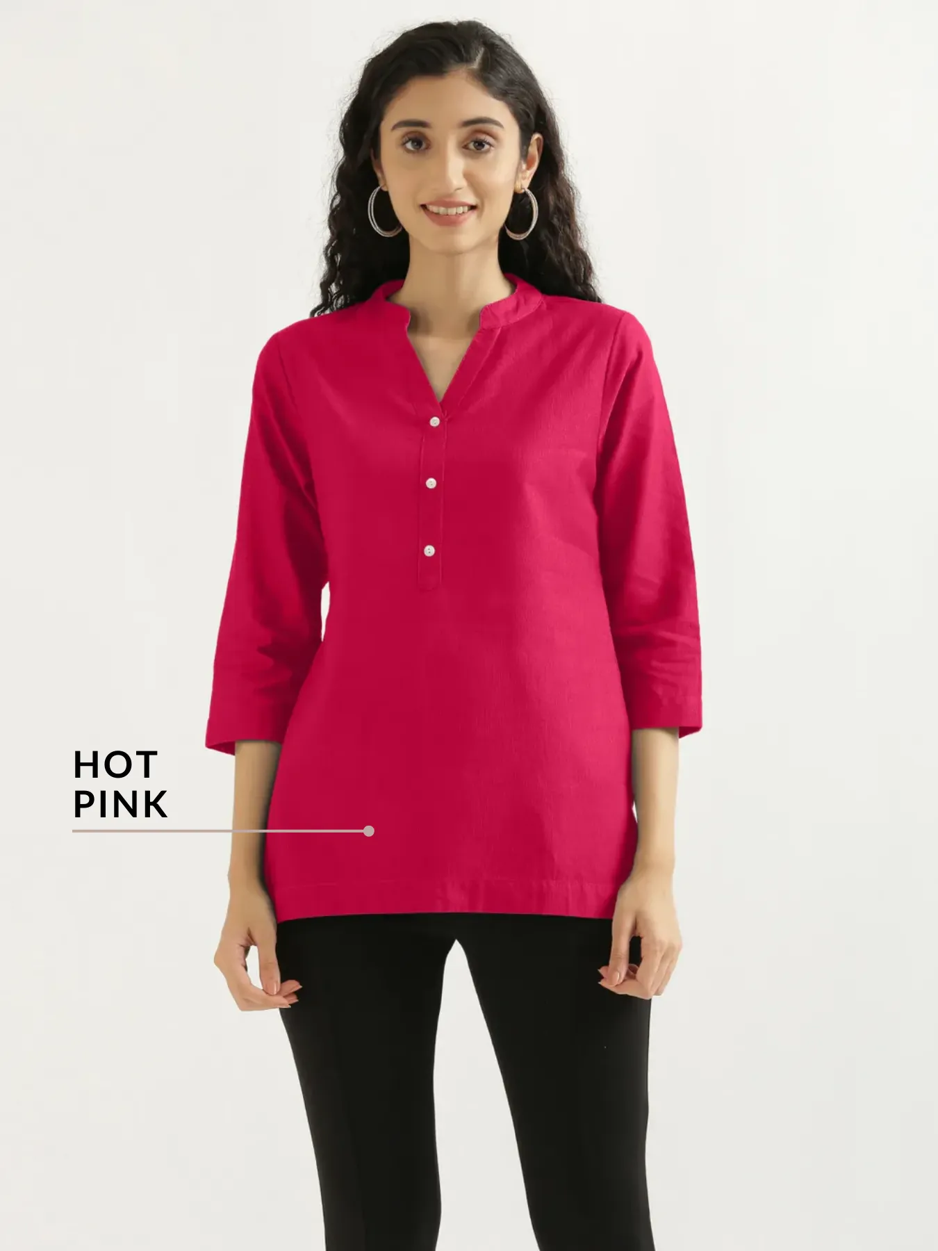 Pick Any 2 Women Airy Linen Short Kurta - Image 21