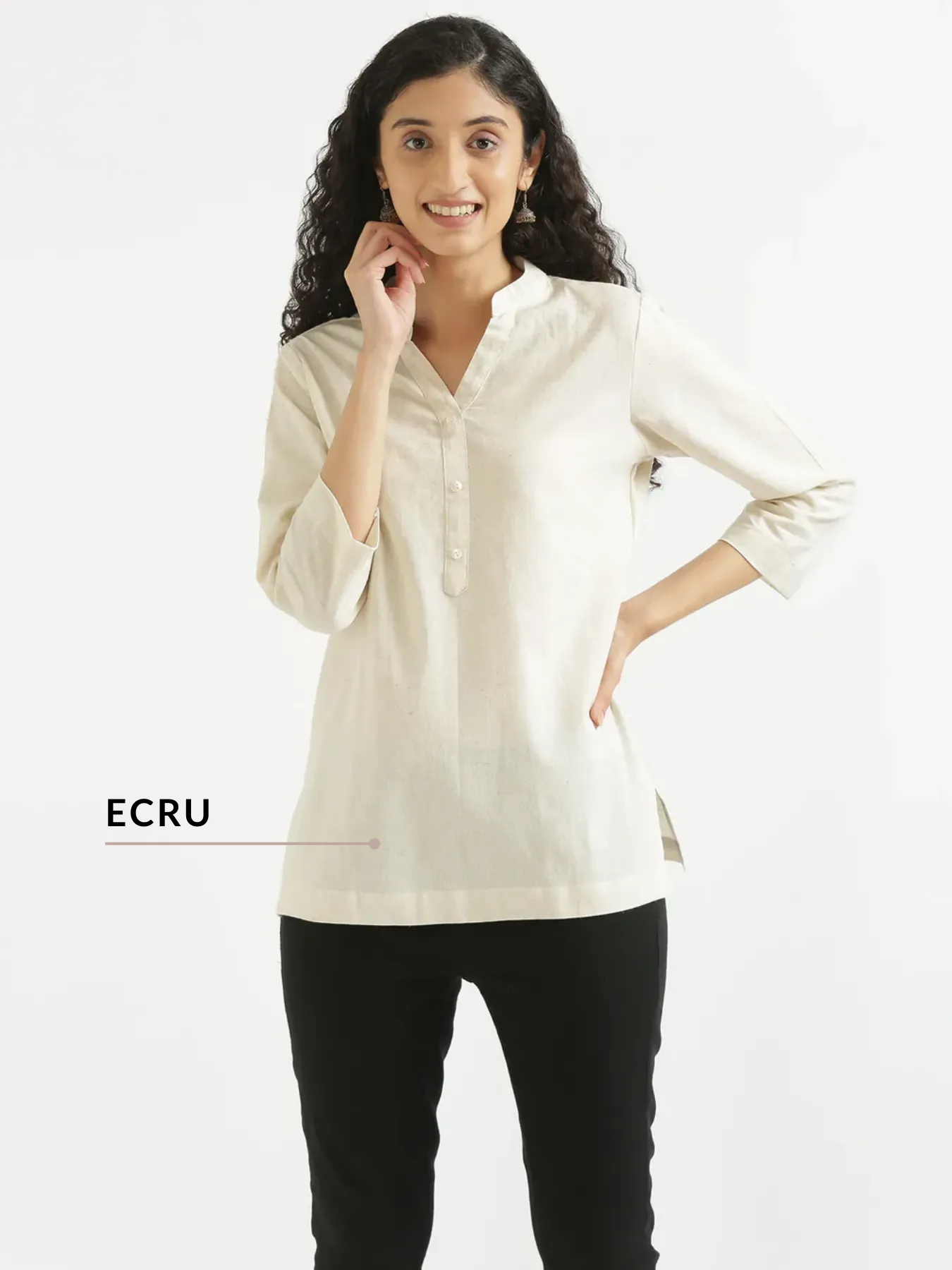 Pick Any 2 Women Airy Linen Short Kurta - Image 3