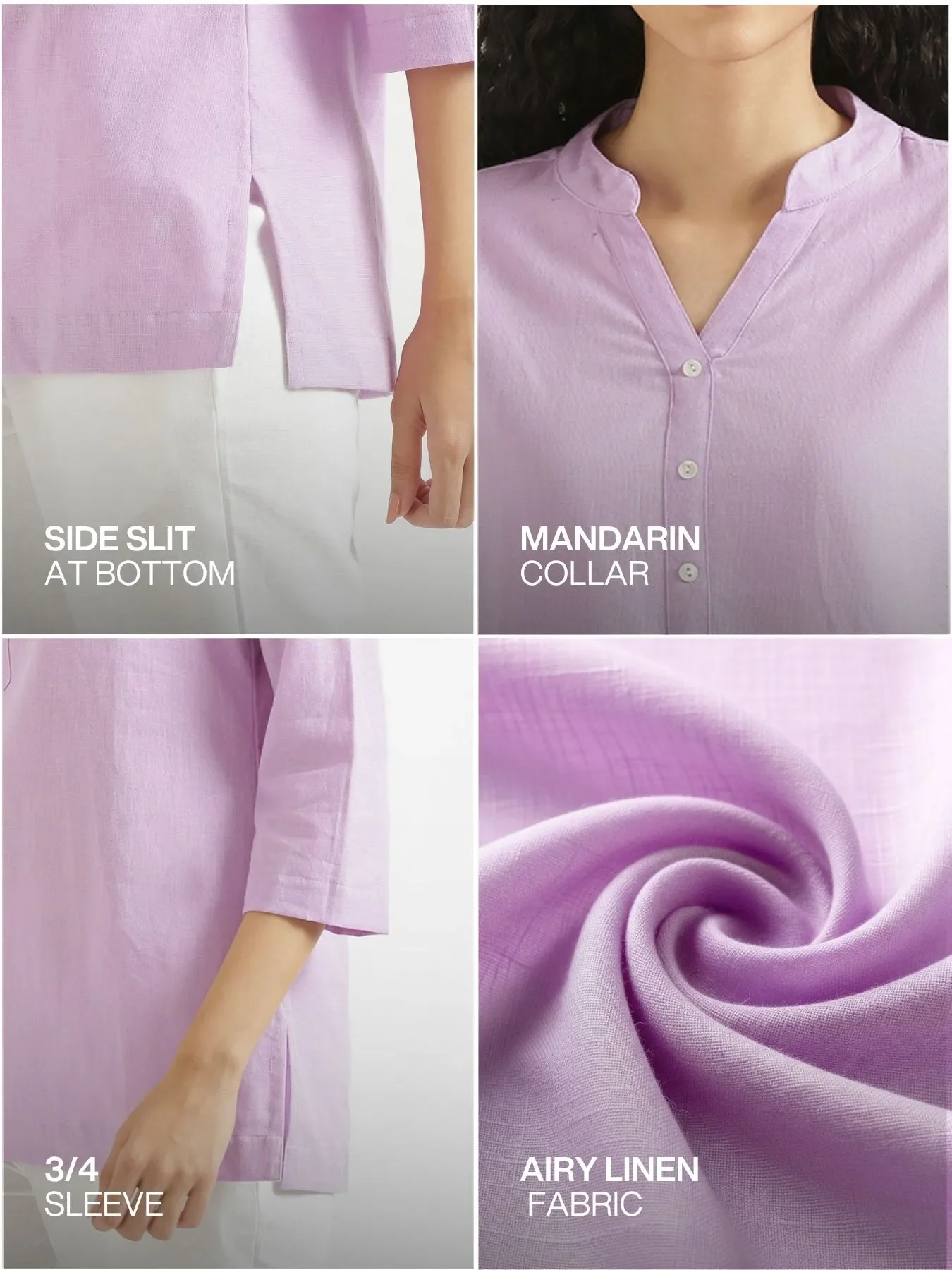 Pick Any 2 Women Airy Linen Short Kurta - Image 5