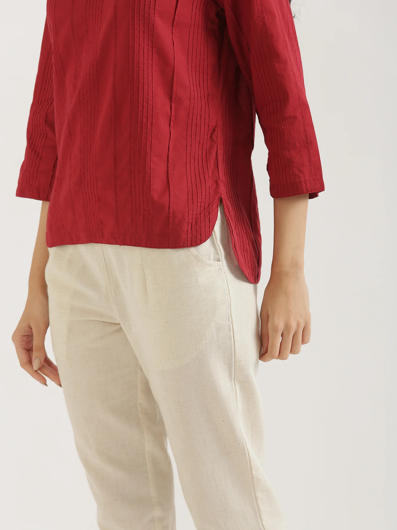Women Raspberry Everyday Cotton Top - Image 11