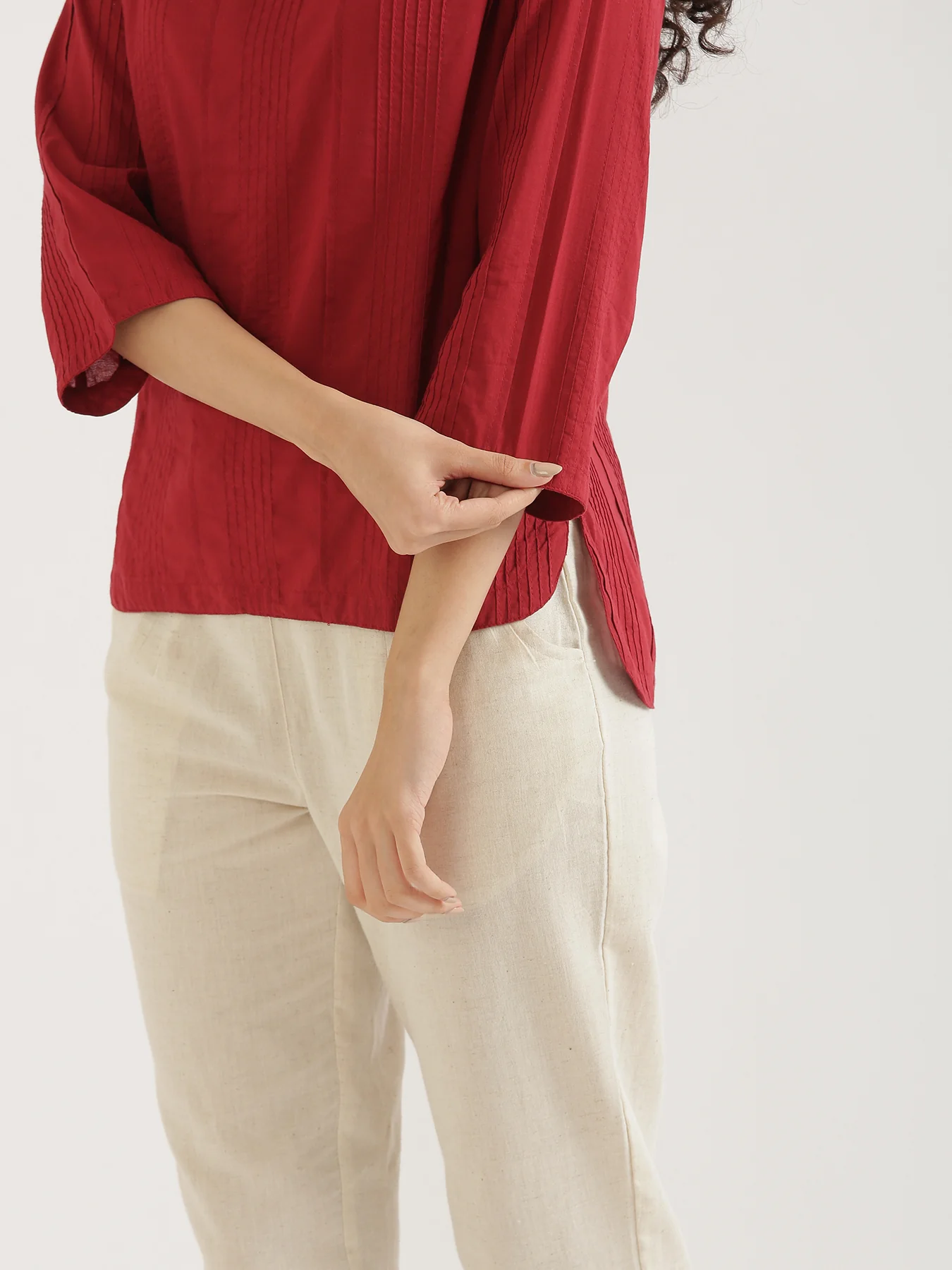 Women Raspberry Everyday Cotton Top - Image 12