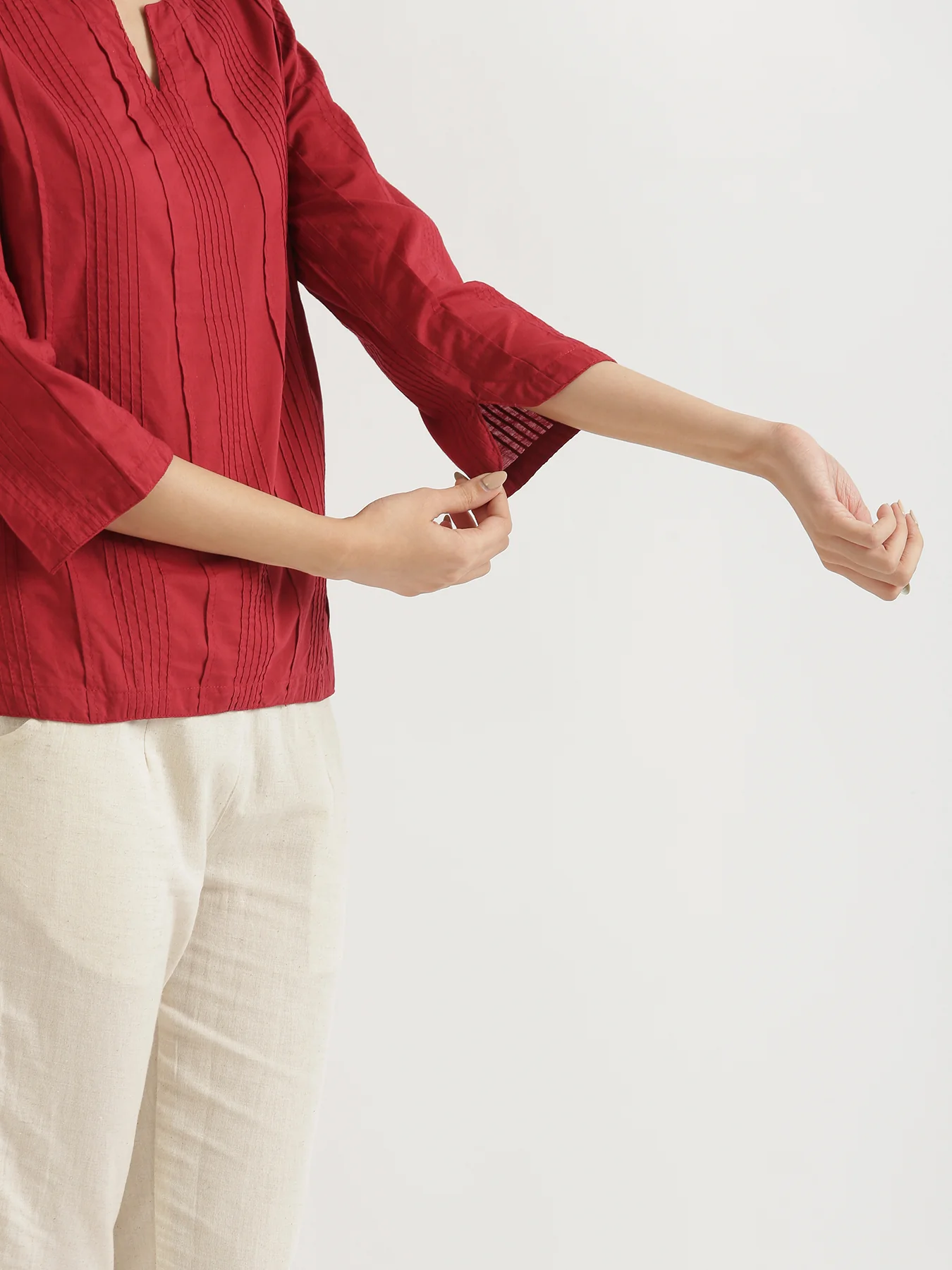 Women Raspberry Everyday Cotton Top - Image 13