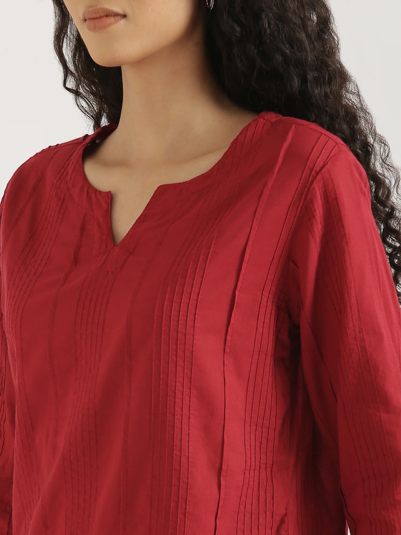 Women Raspberry Everyday Cotton Top - Image 8