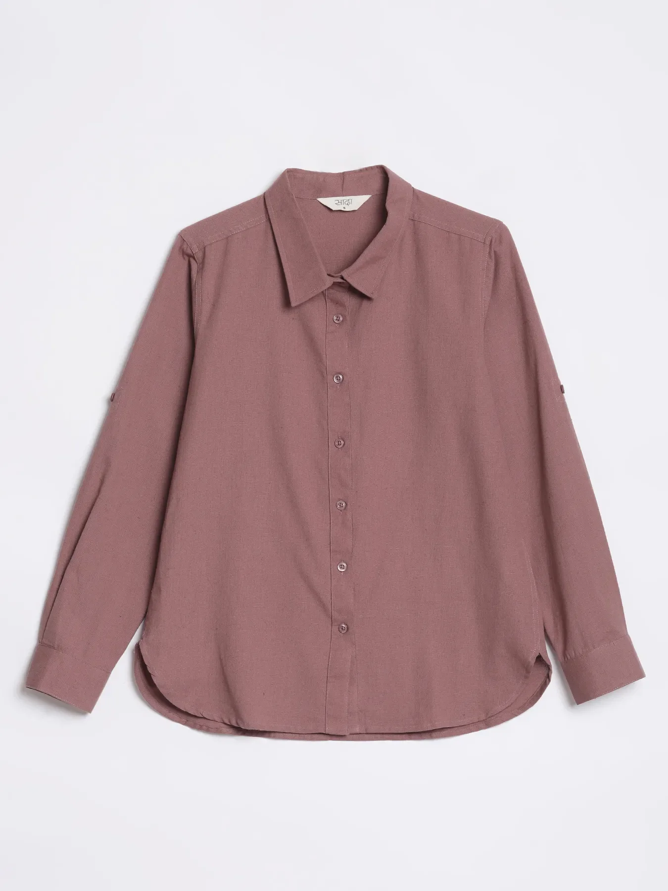 Women Rose Taupe Airy-Linen Shirt - Image 15