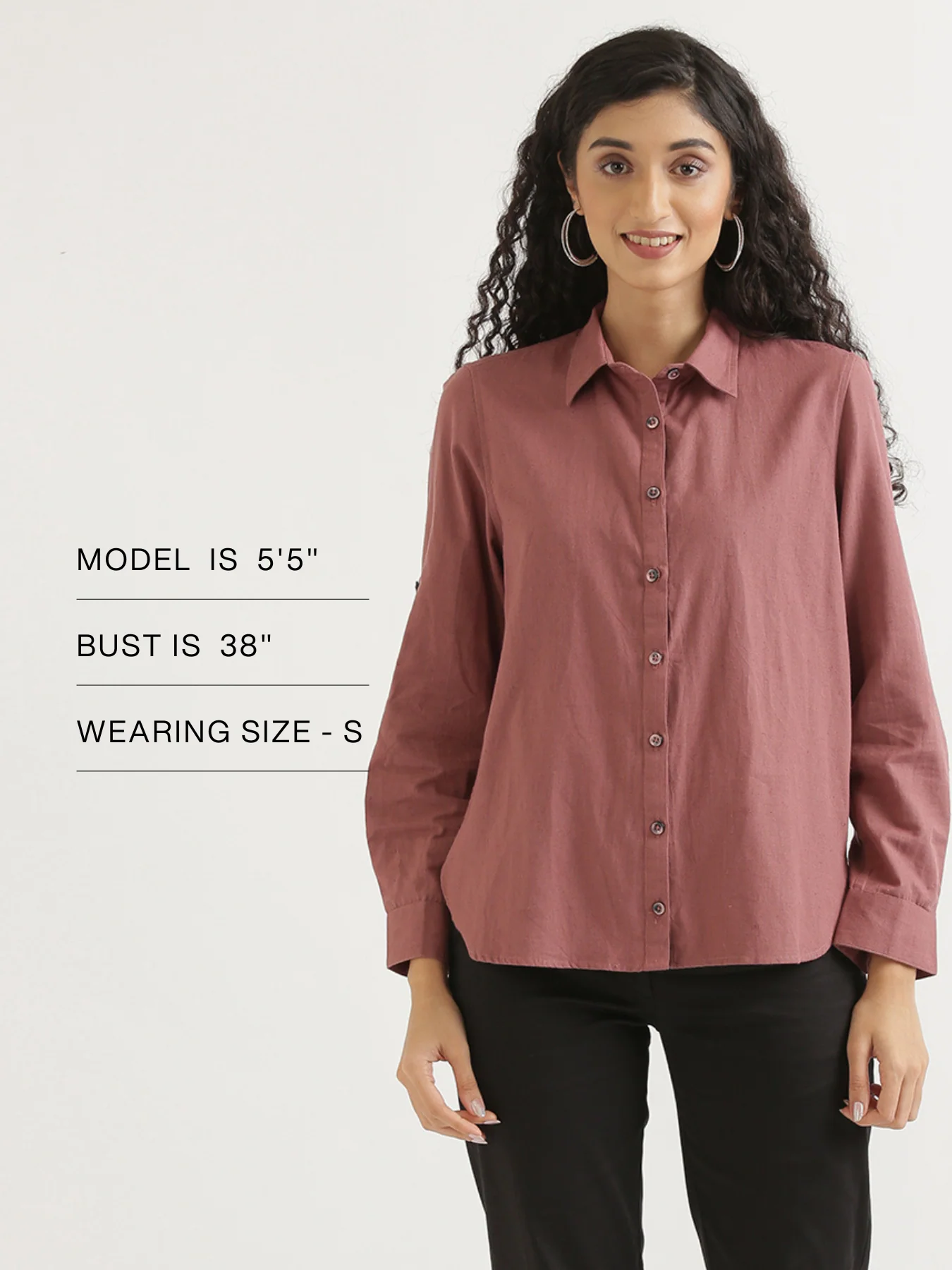Women Rose Taupe Airy-Linen Shirt - Image 16