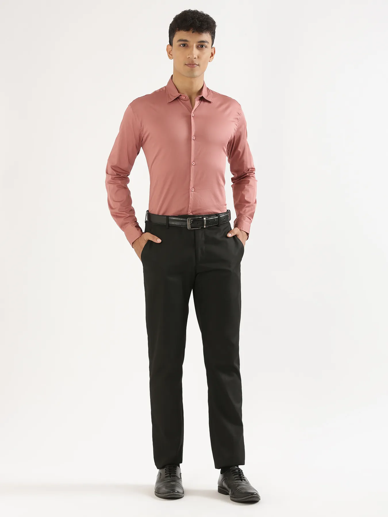 Men Rose Taupe Formal Shirt - Image 10