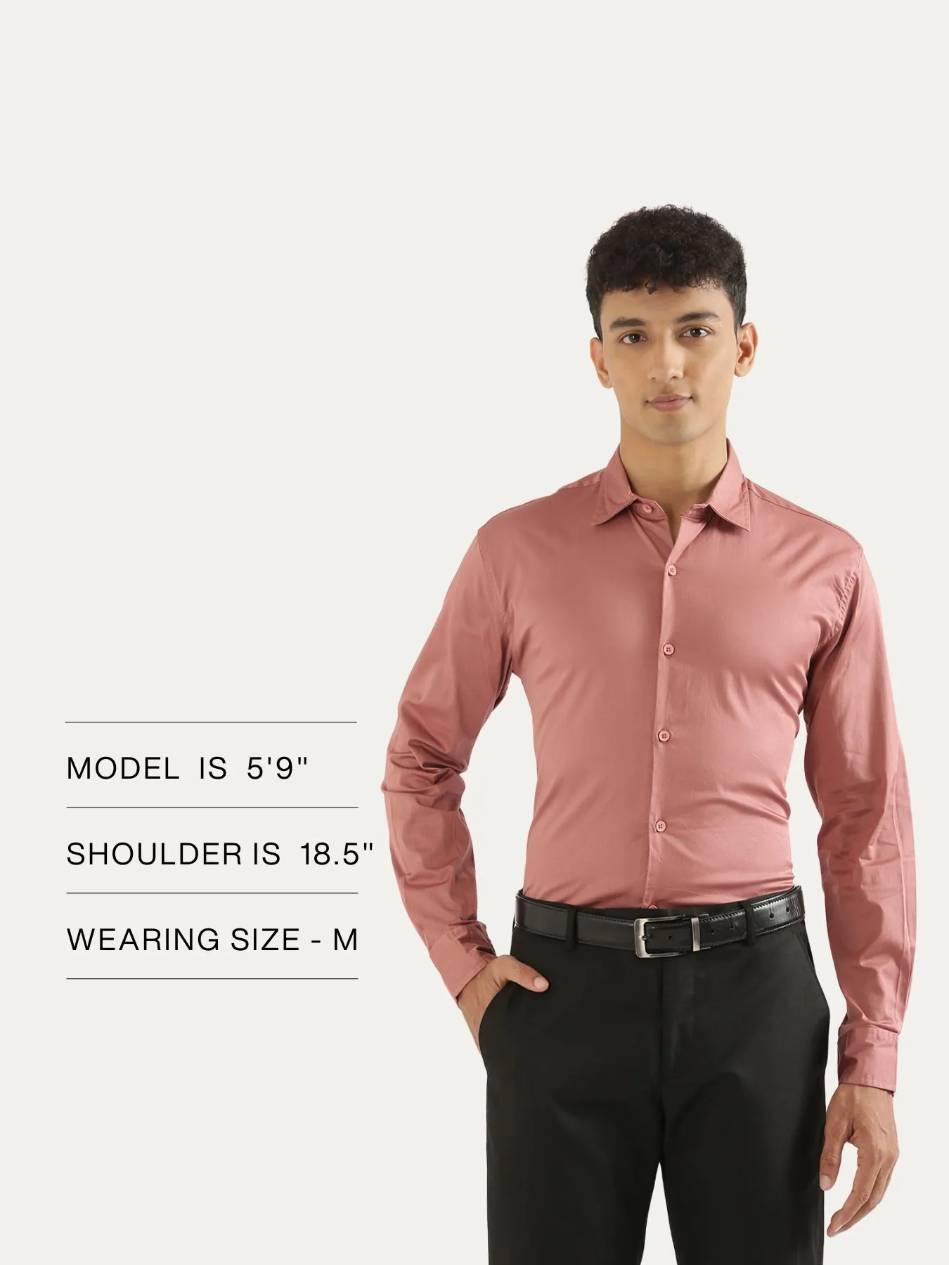Men Rose Taupe Formal Shirt - Image 14