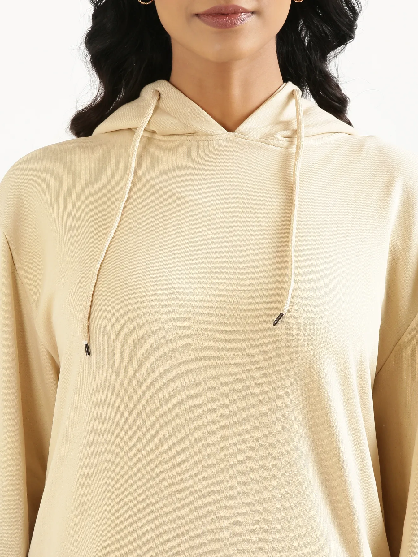 Unisex Beige Pullover Fleece Hoodie - Image 7