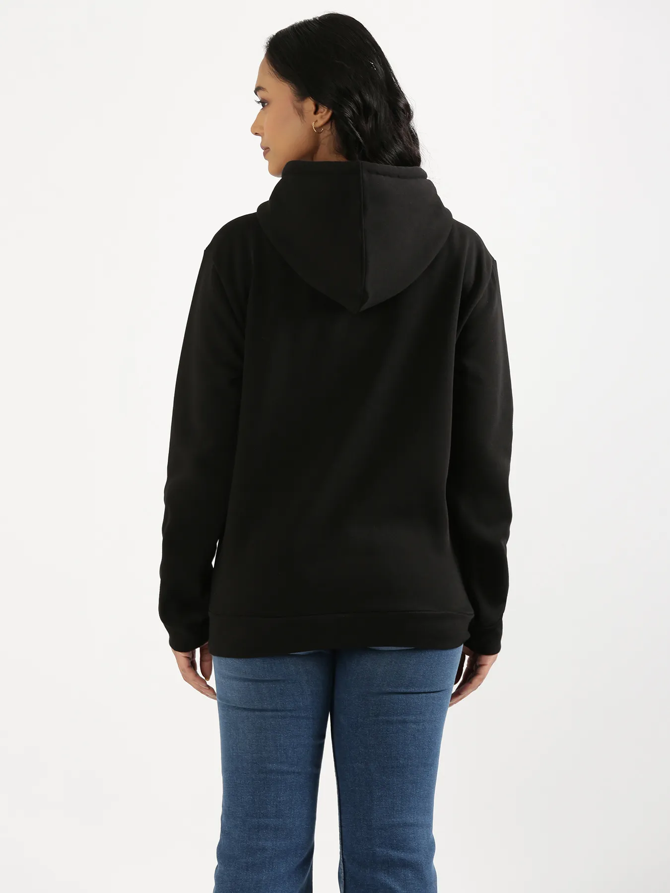 Unisex Black Pullover Fleece Hoodie - Image 16