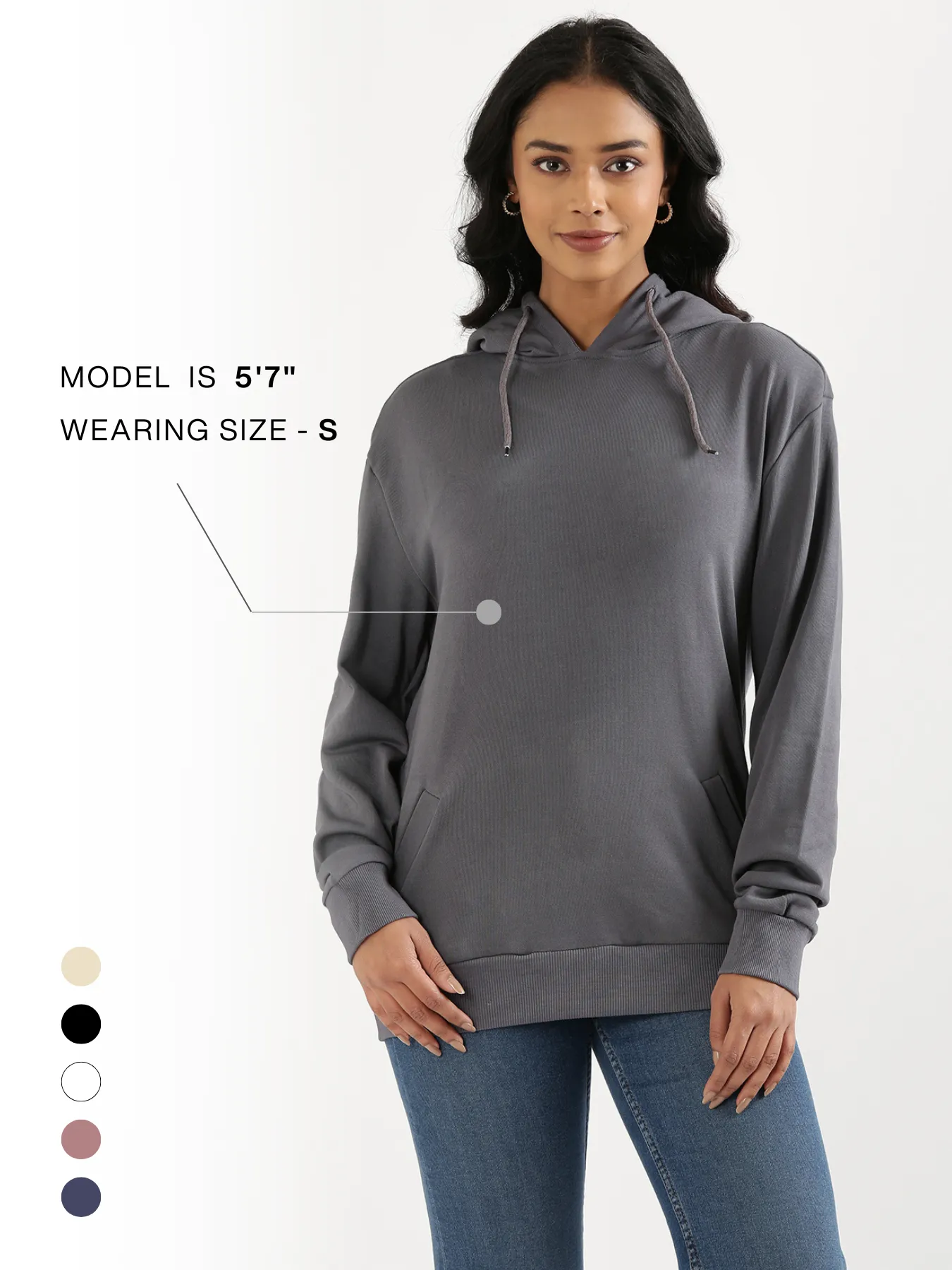 Unisex Grey Pullover Fleece Hoodie - Image 22