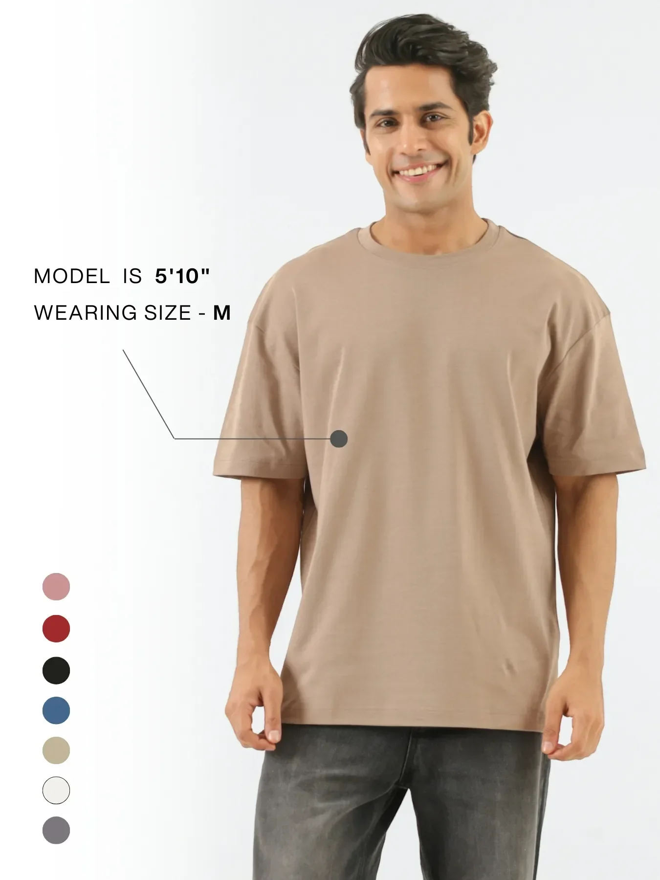 Unisex Mesa Taupe Oversized T-shirt - Image 11
