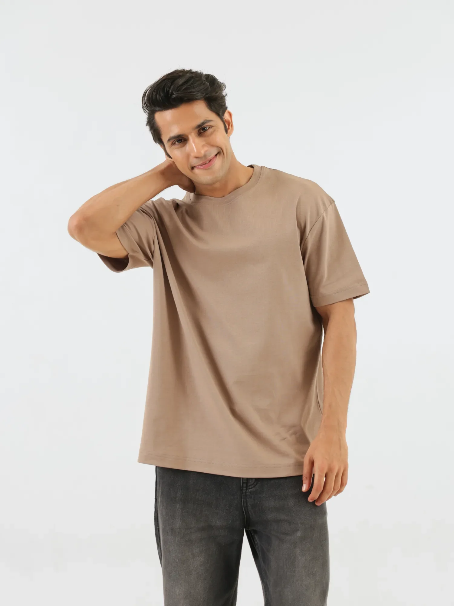Unisex Mesa Taupe Oversized T-shirt - Image 8