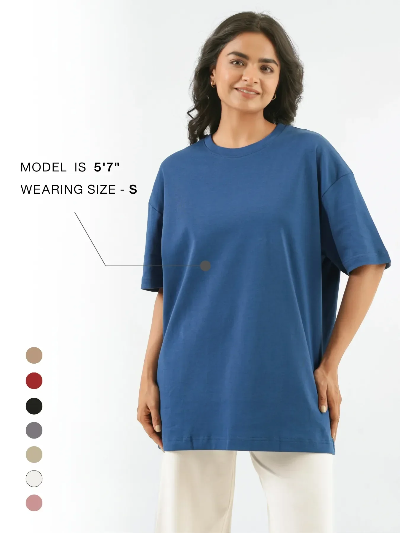 Unisex Midnight Blue Oversized T-shirt - Image 14