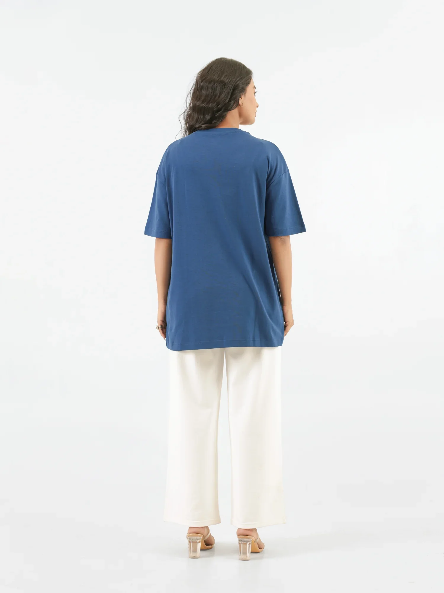 Unisex Midnight Blue Oversized T-shirt - Image 8