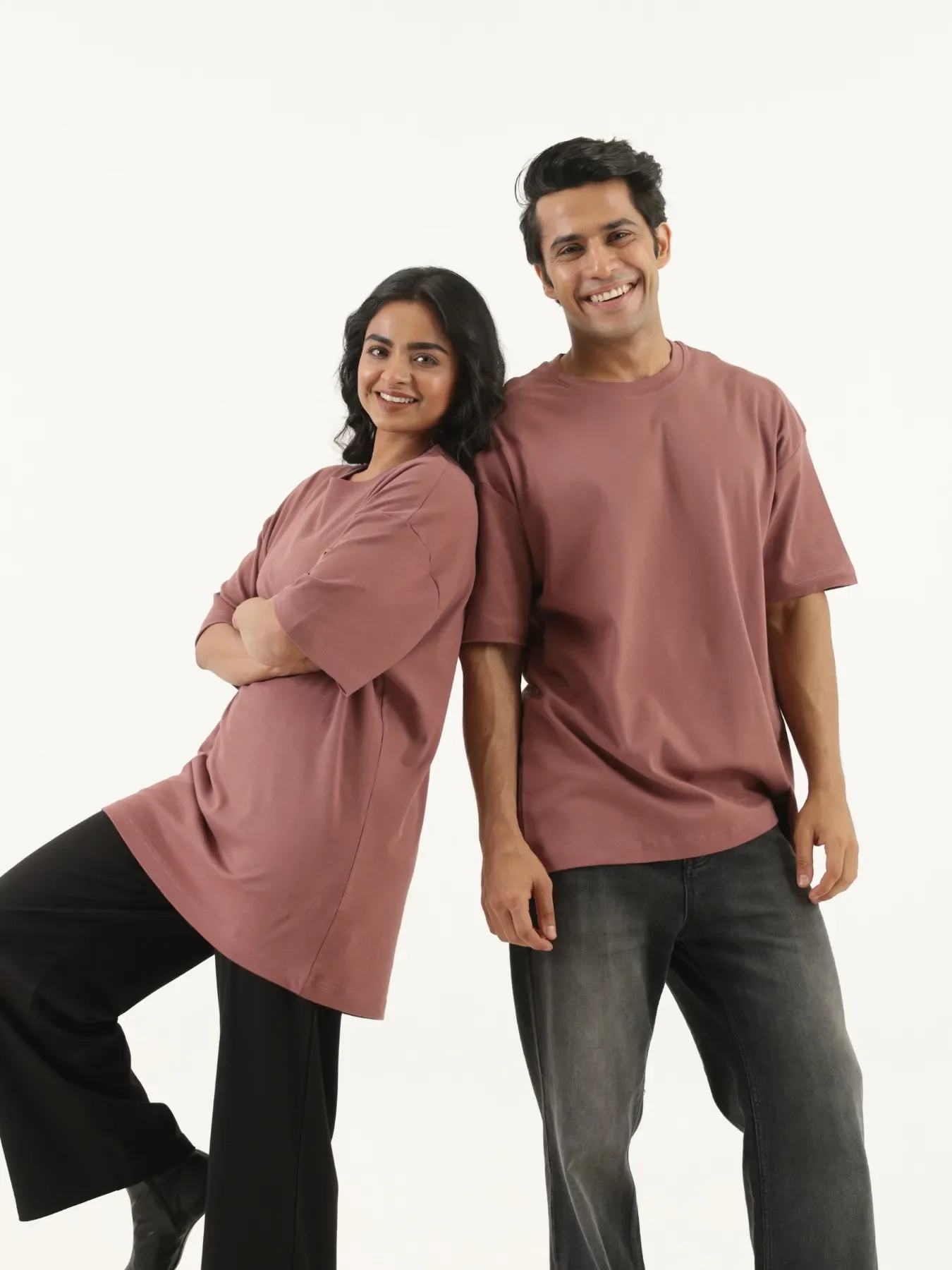 Unisex Rose Taupe Oversized T-shirt
