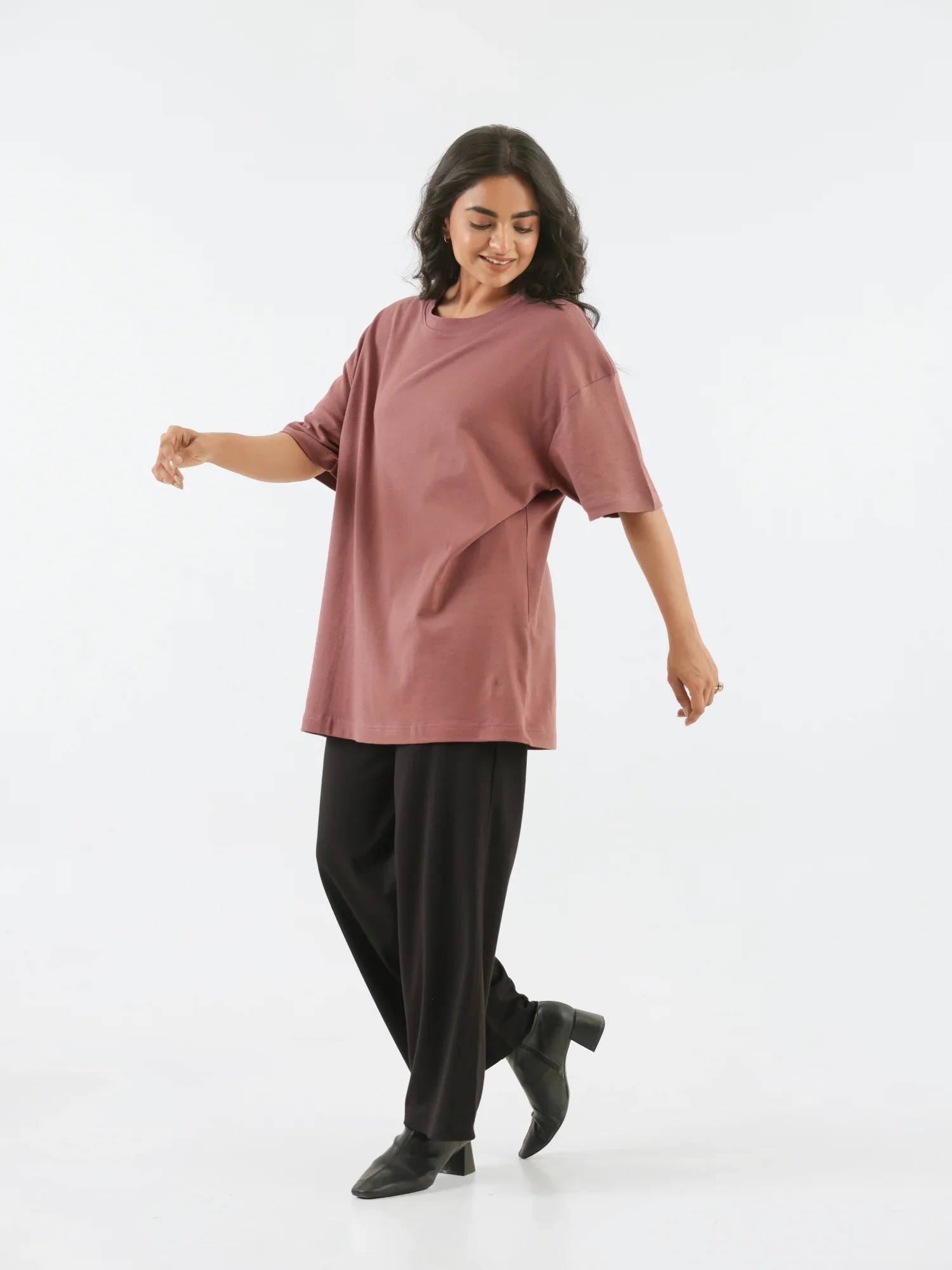 Unisex Rose Taupe Oversized T-shirt - Image 13
