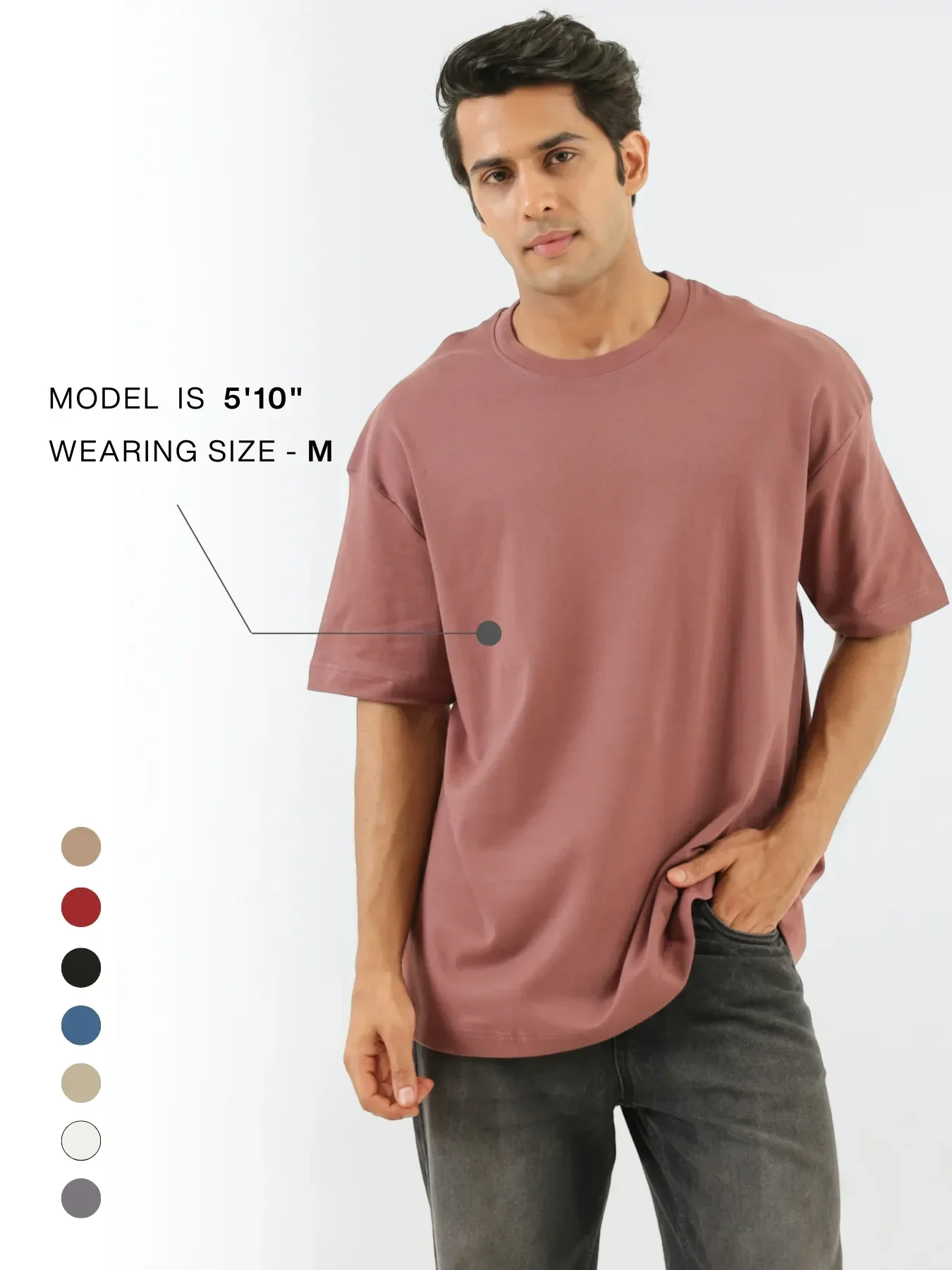 Unisex Rose Taupe Oversized T-shirt - Image 14