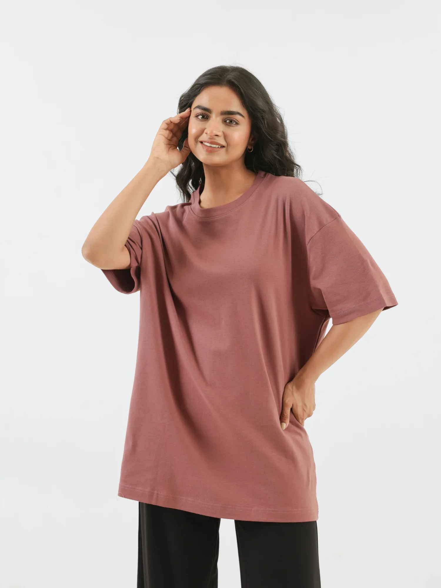 Unisex Rose Taupe Oversized T-shirt - Image 9