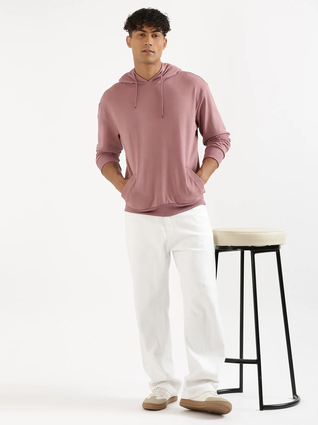 Unisex Rose Taupe Pullover Fleece Hoodie - Image 19