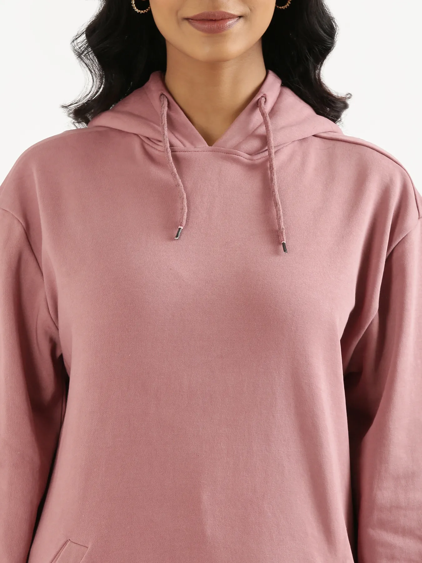 Unisex Rose Taupe Pullover Fleece Hoodie - Image 8