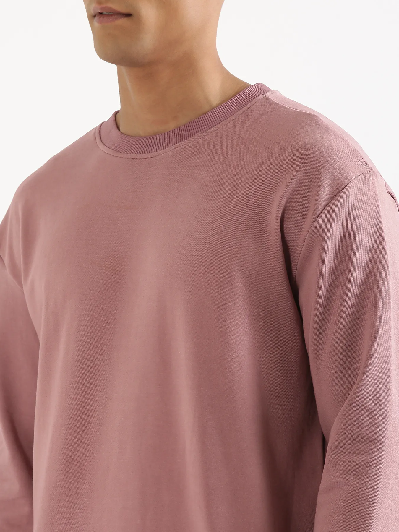 Unisex Rose Taupe Round Neck Sweatshirt - Image 7
